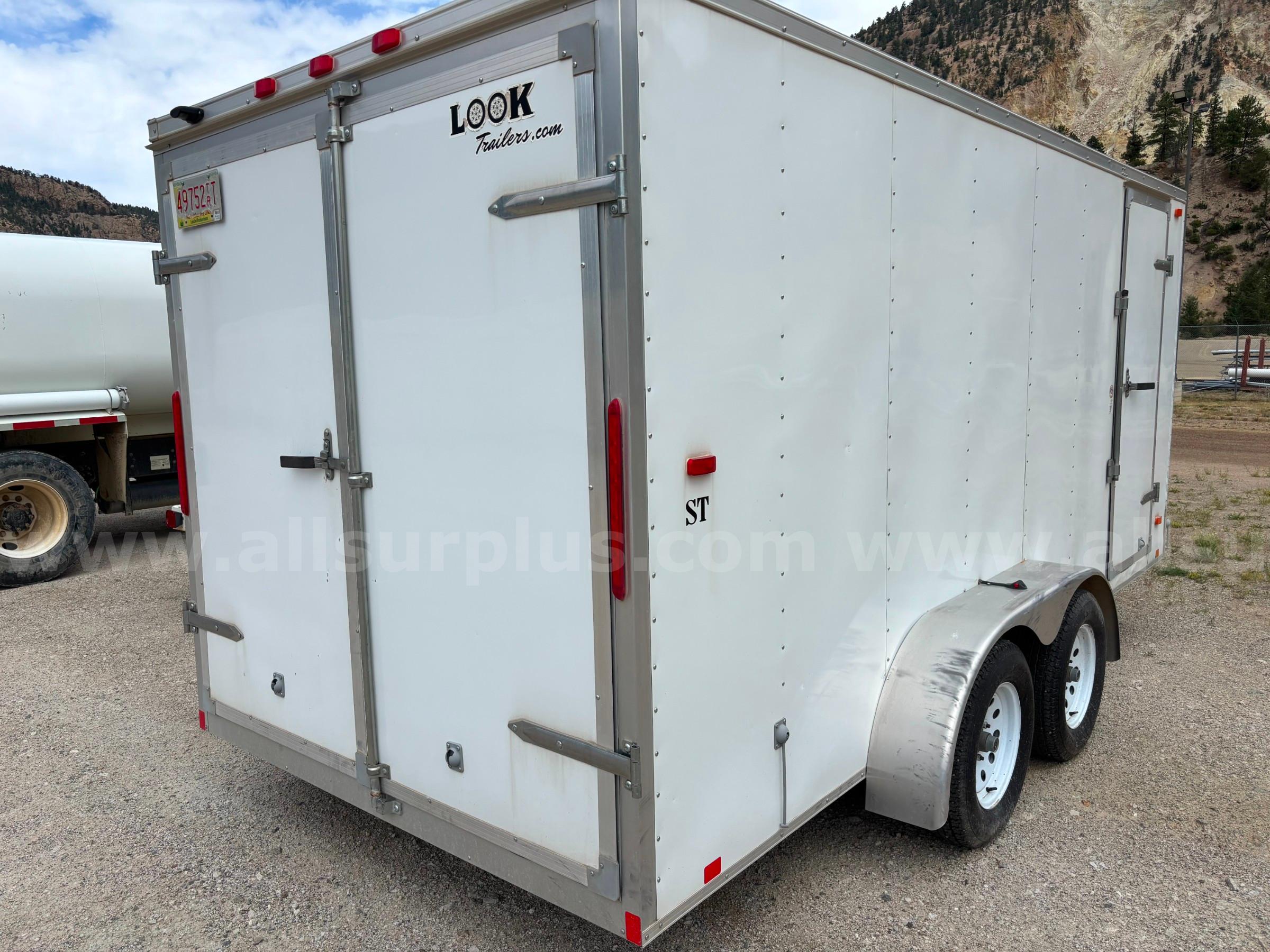 2013 LGS Industries 7 ft. x 16 ft, Tandem-Axle, Enclosed Cargo Trailer, with Shelving LGS LOOK Industries  Government Surplus Auction - Photo #3