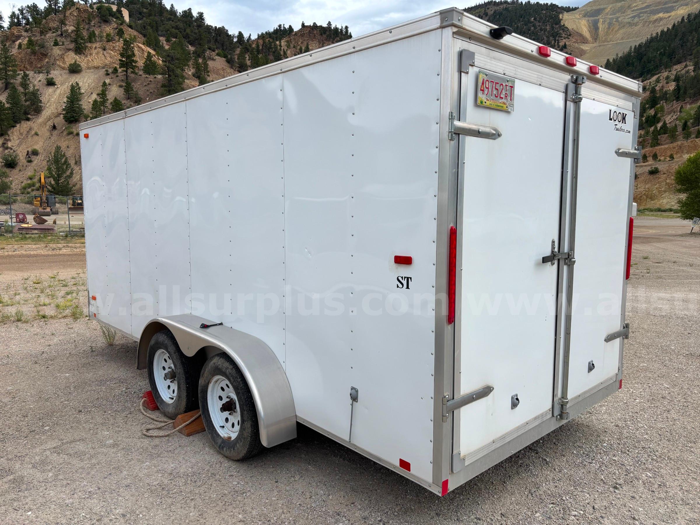 2013 LGS Industries 7 ft. x 16 ft, Tandem-Axle, Enclosed Cargo Trailer, with Shelving LGS LOOK Industries  Government Surplus Auction - Photo #4