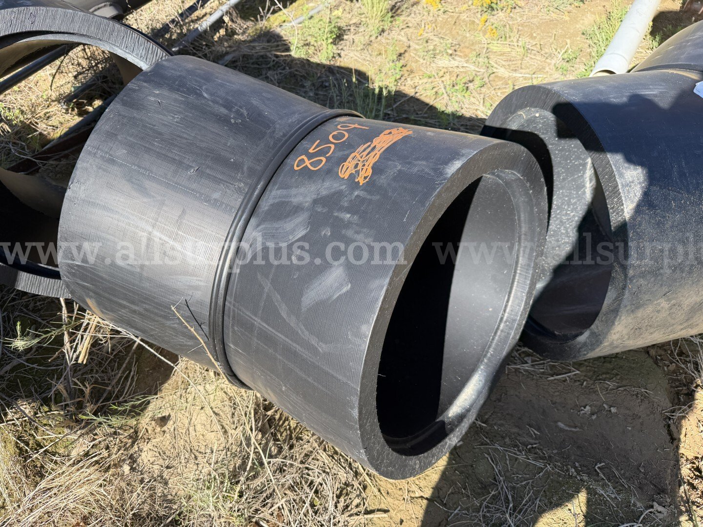 HDPE Pipe Pull Heads, Fittings, Qty 6 Pcs and 1 Crate, HDPE and PVC, 1in-14in Dia, Various Lengths 1 lot   Government Surplus Auction - Photo #6