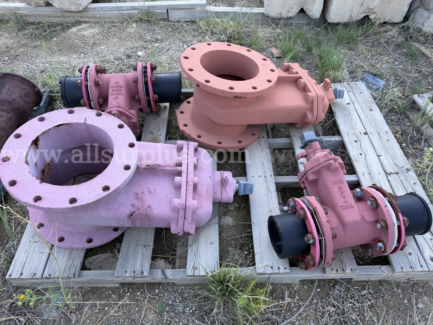 Water Utility Material and Valves, Qty 6 Pallets, Concrete Barriers qty 16, Pre Cast Concrete Drainage Material Qty 9,   Government Surplus Auction - Photo #6