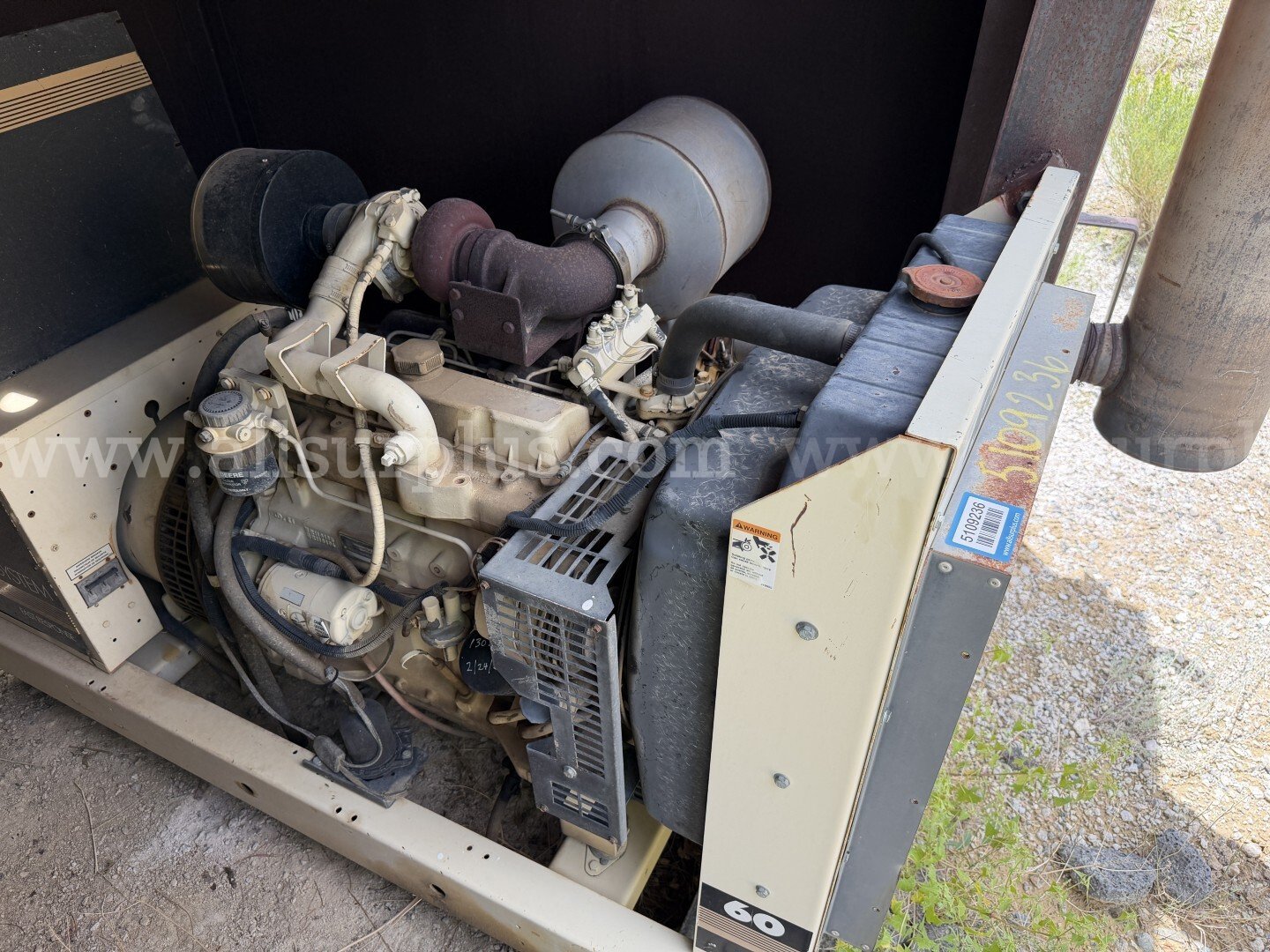 Generator, Diesel, Kohler 60R0ZJ71, 60kW/75kVA, John Deere 4039TF, Skidded, Qty 1 Kohler 4039TF Government Surplus Auction - Photo #3