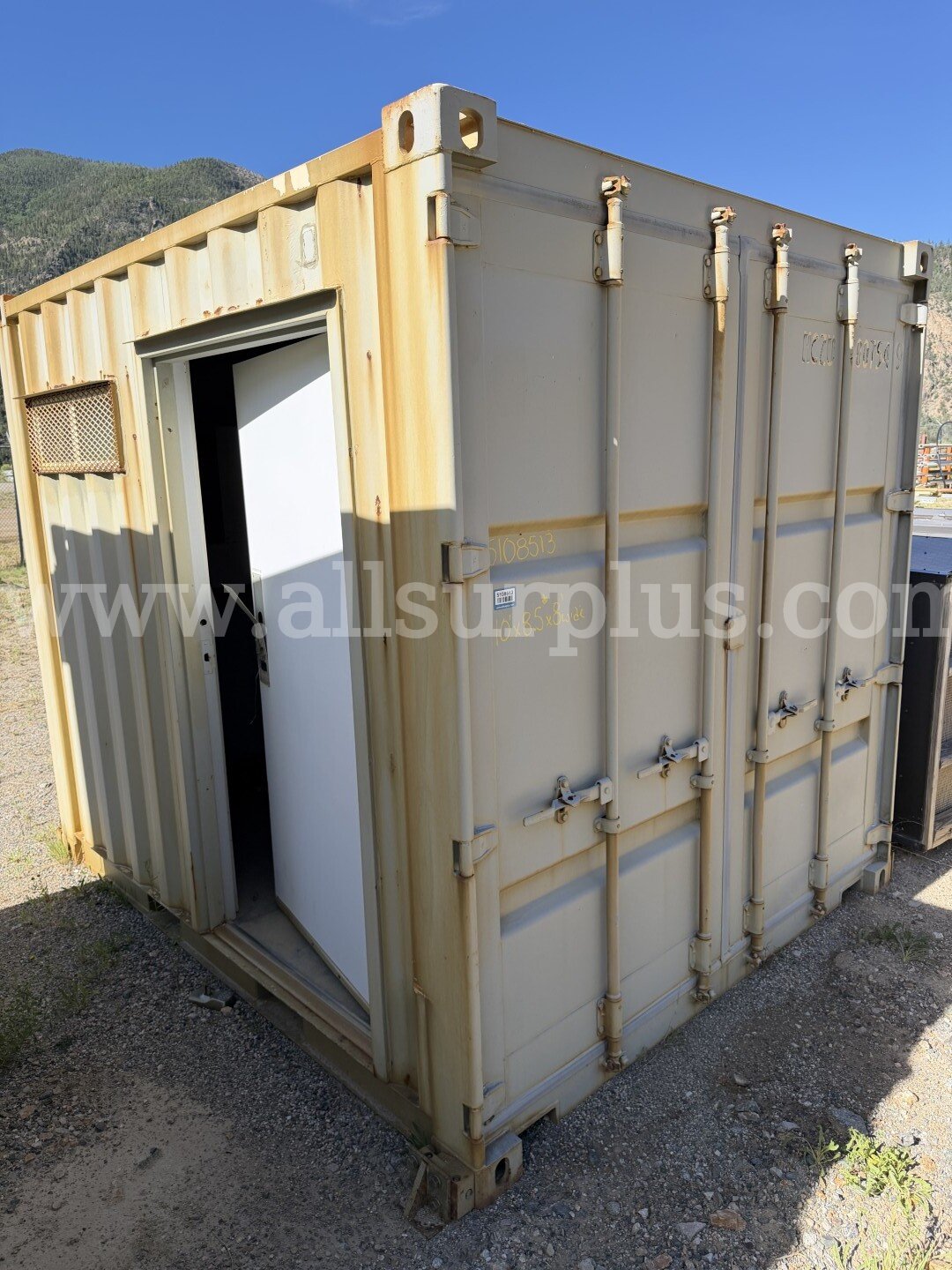 Connex Shipping Container with Solar Power Generation Equipment, 10ft, Qty 1 Unit   Government Surplus Auction - Primary Photo