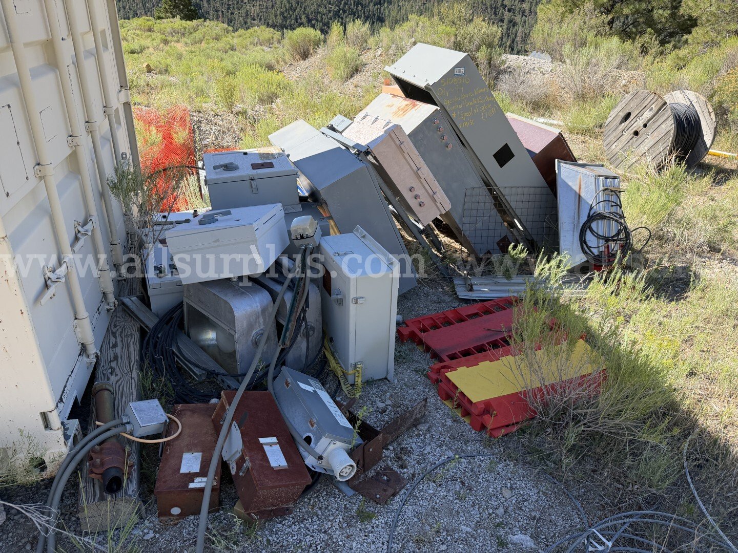 Electrical Equipment, Cable, Switches, Transformers, Control Panels, Lights, and Space Heaters, Qty 1 Lot   Government Surplus Auction - Primary Photo