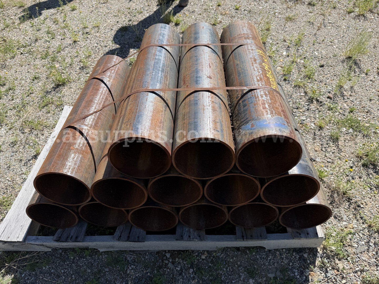 Pipe, Line Pipe, 8.625in x 0.322inWT x 36in, A53/SA53 Grade B, Qty 14 Jts, Street Signs, Chevron Nomenclature, 1 LOT  625in Government Surplus Auction - Photo #2