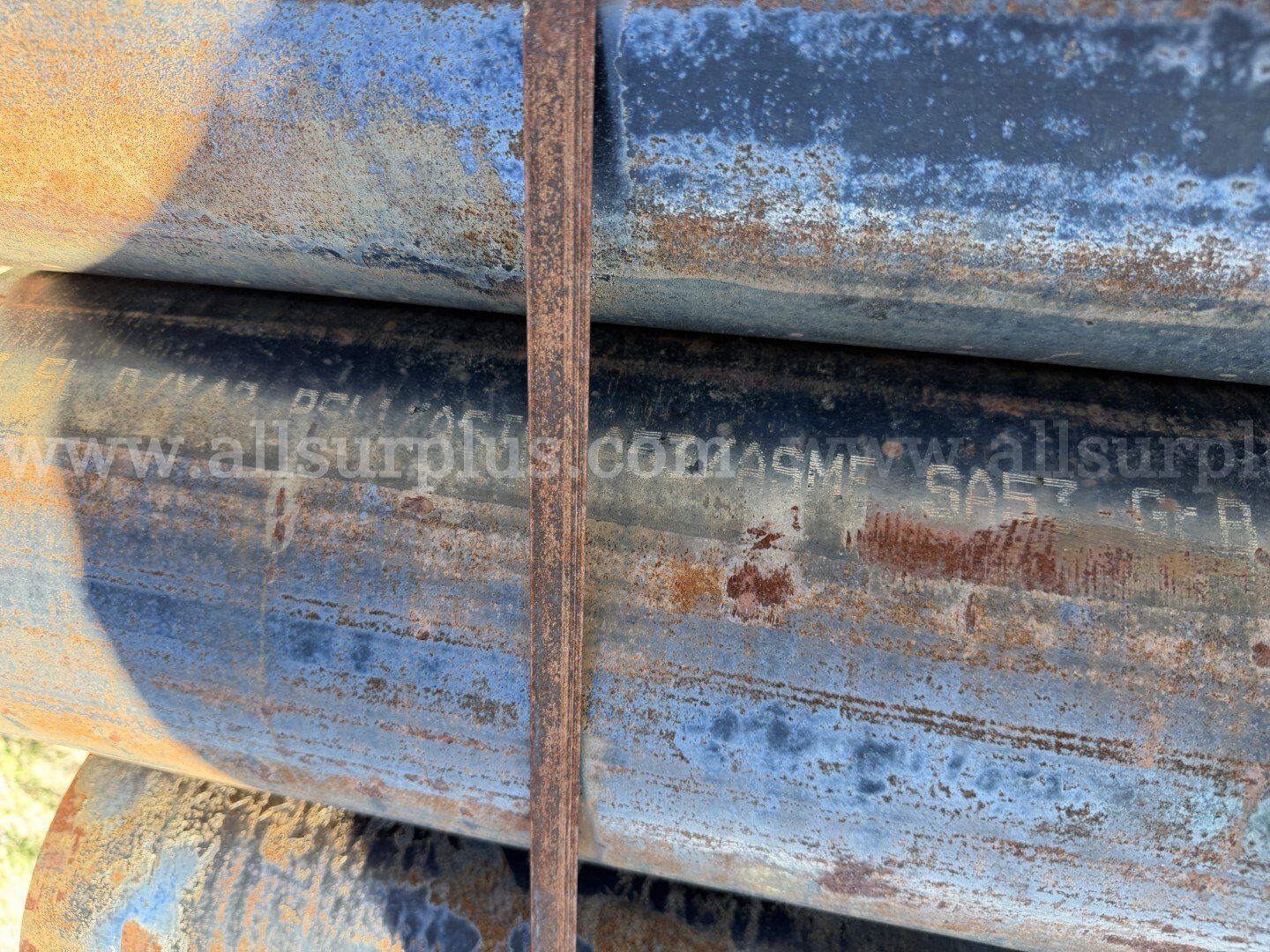 Pipe, Line Pipe, 8.625in x 0.322inWT x 36in, A53/SA53 Grade B, Qty 14 Jts, Street Signs, Chevron Nomenclature, 1 LOT  625in Government Surplus Auction - Photo #6