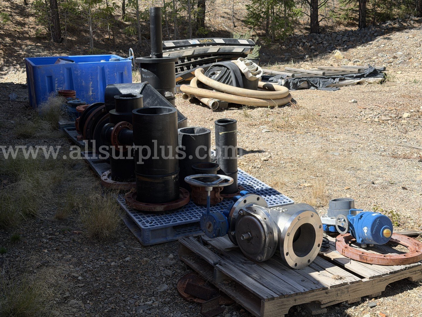 Valves, HDPE, Flow Tube, Fittings, Safety Storage Cabinet, Parking Stops, Magnetic Flow Meter, Qty ~50 pcs   Government Surplus Auction - Photo #2