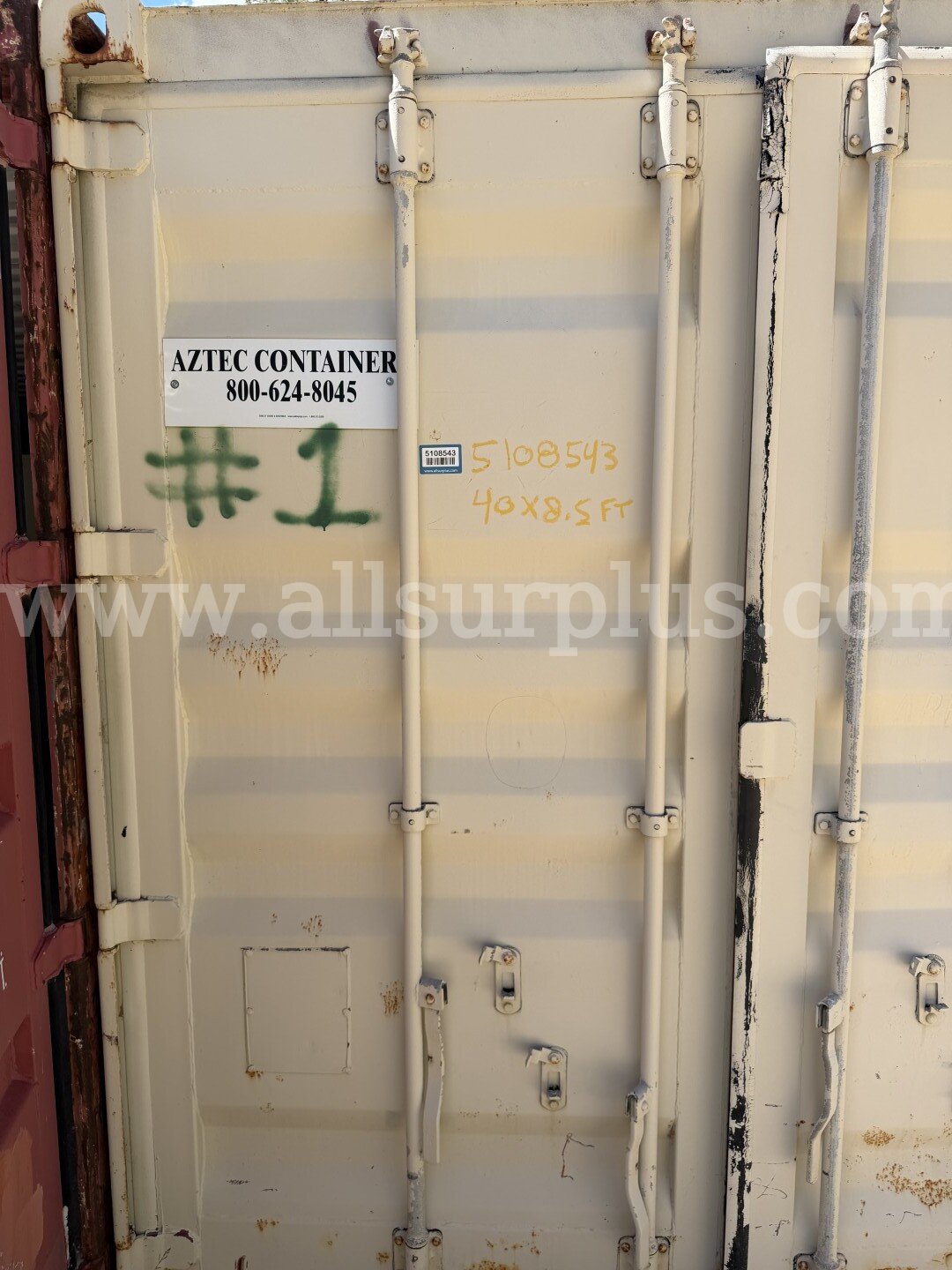 Shipping Container 40ft x 8.5ft x 8ft, With Contents, Qty 1.   Government Surplus Auction - Photo #2