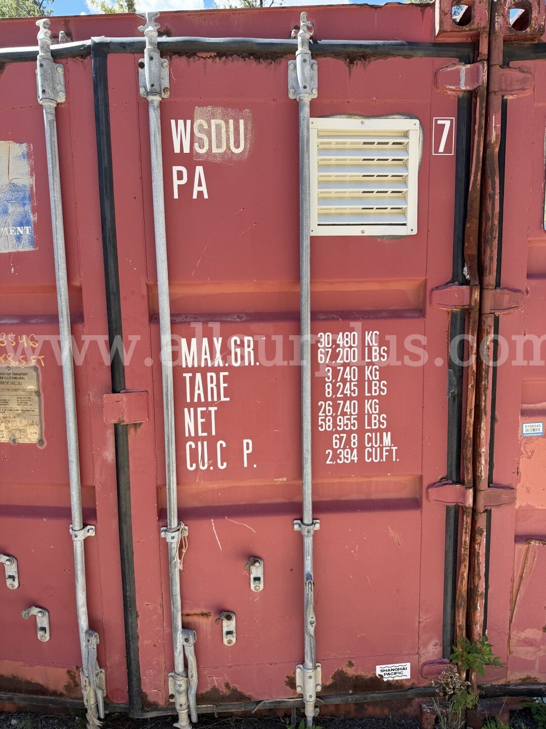 Shipping Container 40ft x 8.5ft x 8ft, With Contents, Qty 1.   Government Surplus Auction - Photo #2