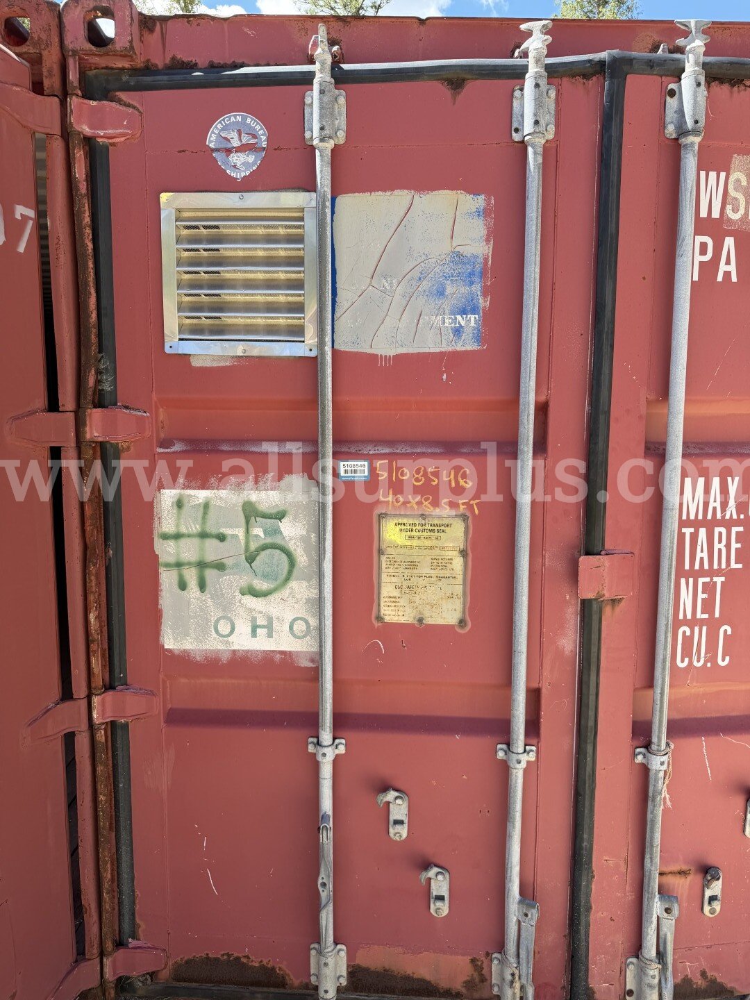 Shipping Container 40ft x 8.5ft x 8ft, With Contents, Qty 1.   Government Surplus Auction - Photo #3