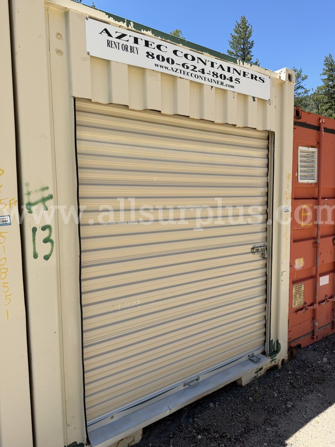 Shipping Container, High Cube, Roll Up Door, 40ft x 9.5ft x 8ft, With Contents, Qty 1.   Government Surplus Auction - Photo #3
