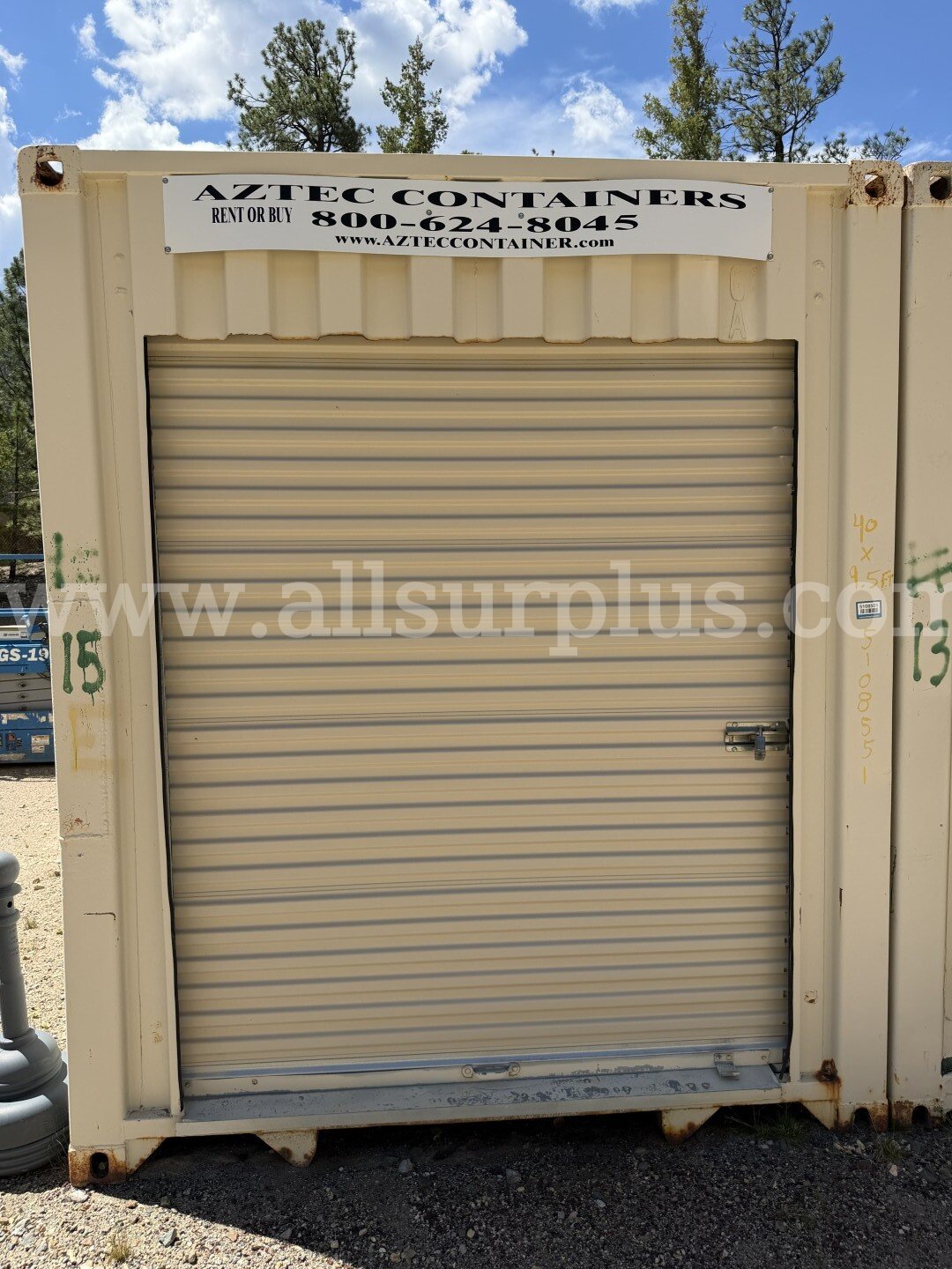 Shipping Container, High Cube, Roll Up Door, 40ft x 9.5ft x 8ft, With Contents, Qty 1. Xiamen Pacific Container  Government Surplus Auction - Photo #2