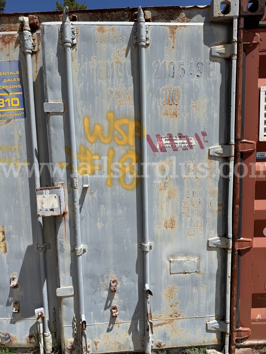 Shipping Container 40ft x 8.5ft x 8ft, With Contents, Qty 1.   Government Surplus Auction - Photo #2