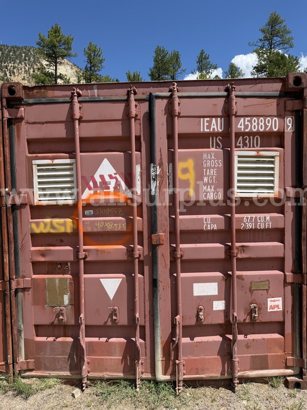 Varian AA240 Atomic Absorption Spectrophotometer, Shipping Container and Contents, 40ft x 8.5ft x 8ft, Qty 1.  AA240 Government Surplus Auction - Primary Photo