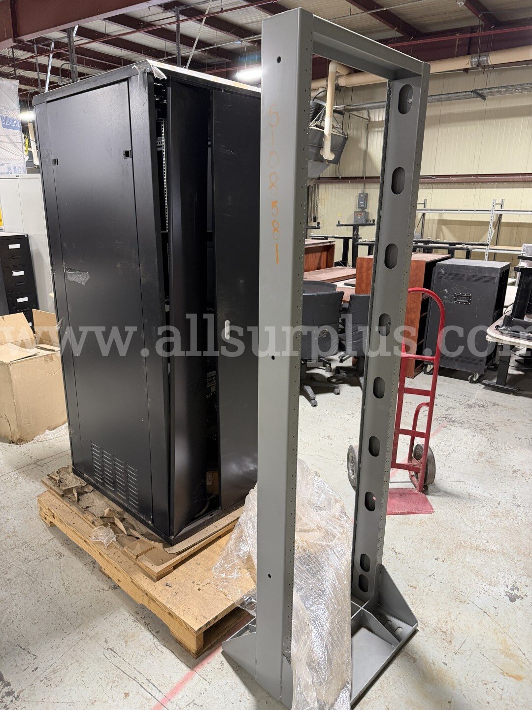 Server Racks, Enclosed w/ Equipment and Empty Open Air, Qty 2, Industrial Fan Qty1, 1 Lot   Government Surplus Auction - Photo #2