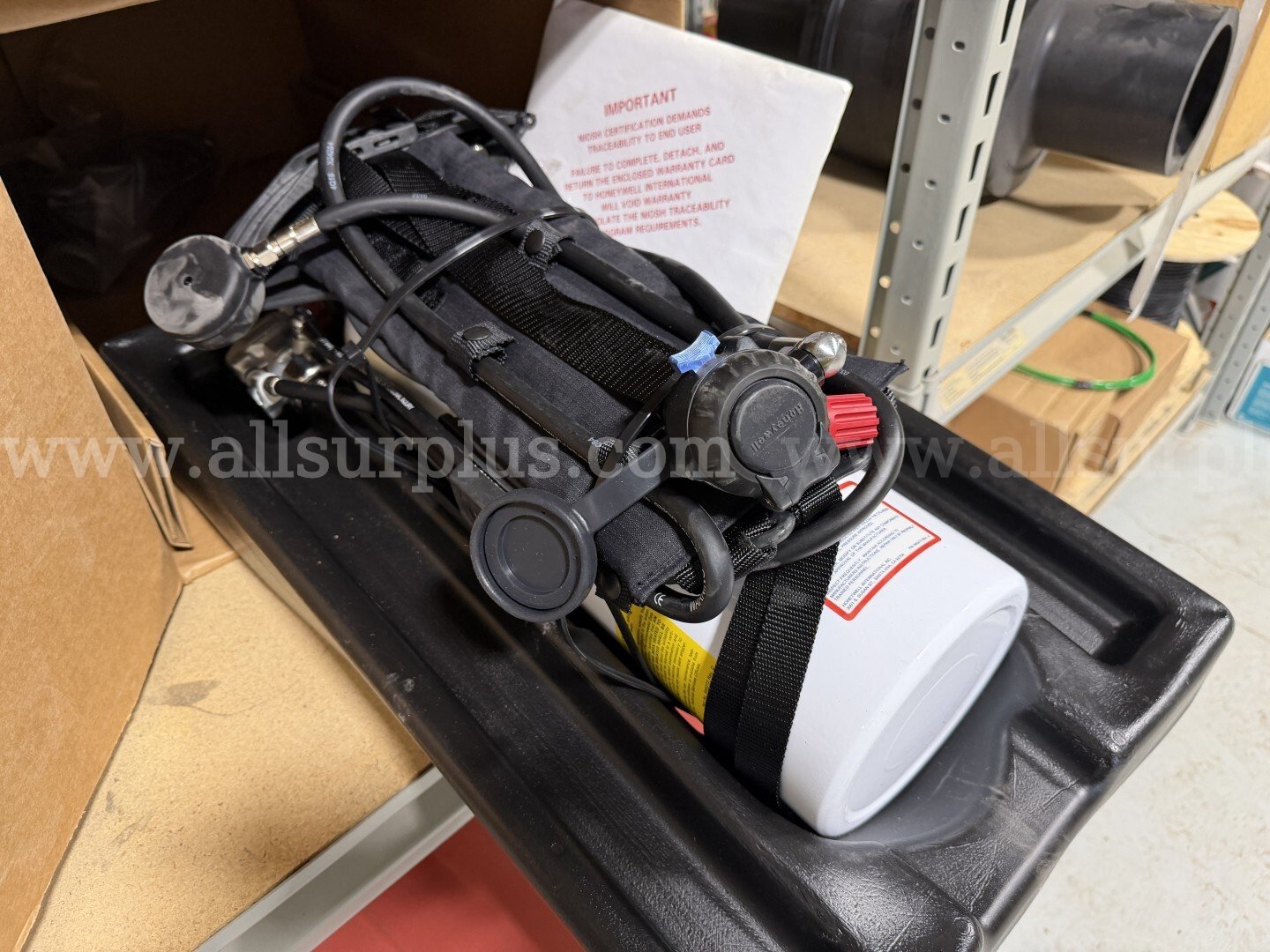 SCBA, Honeywell Survivair Cougar, Unused, Qty 4 Units Honeywell  Government Surplus Auction - Photo #2