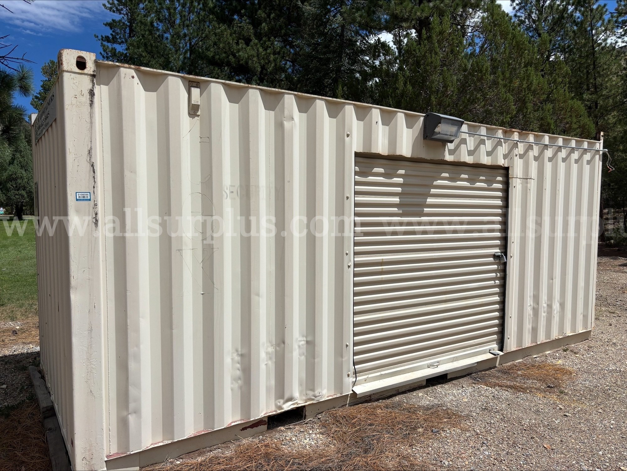 20x8 conex box with side roll up door. Qty1   Government Surplus Auction - Primary Photo
