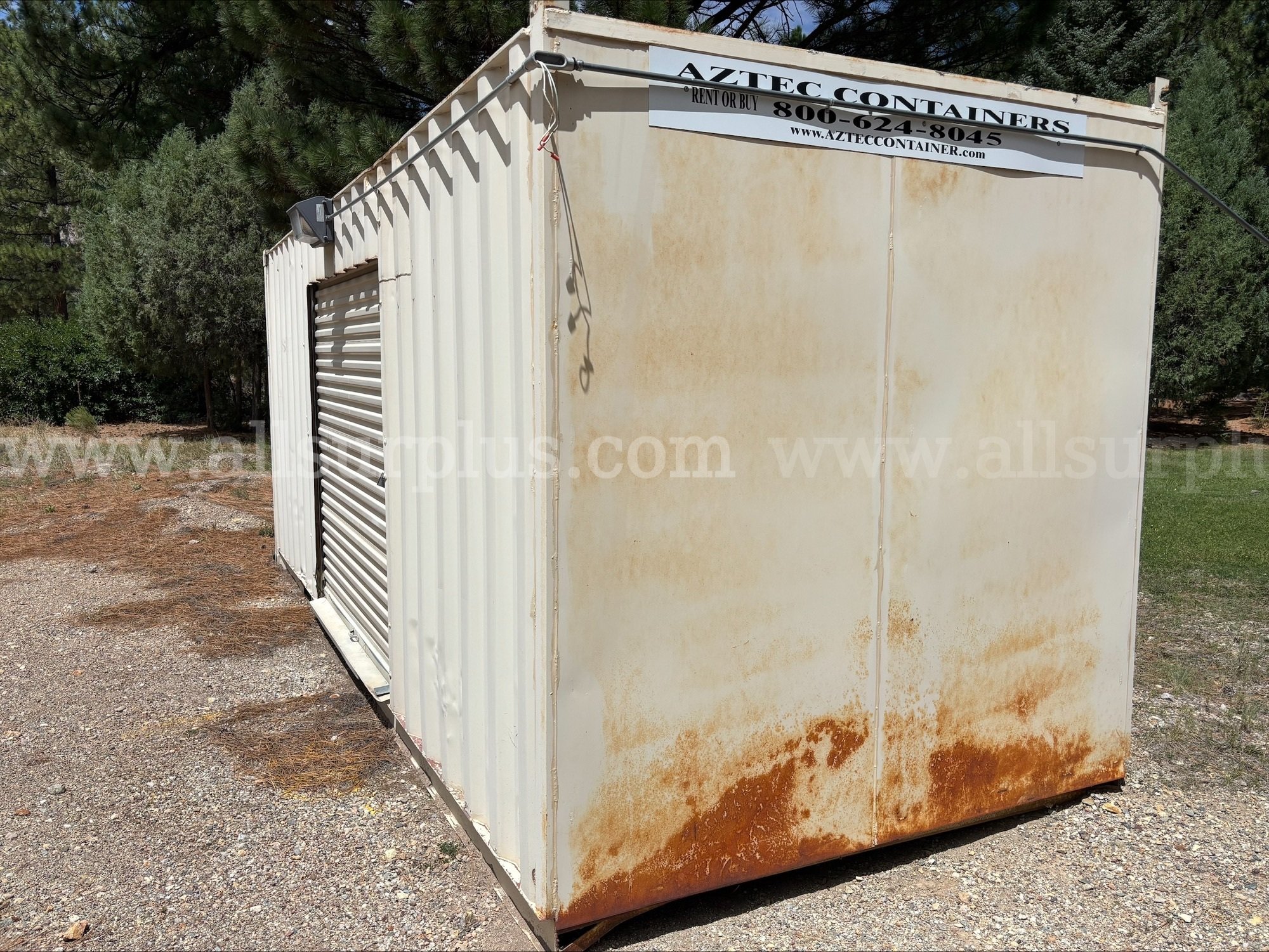 20x8 conex box with side roll up door. Qty1   Government Surplus Auction - Photo #2