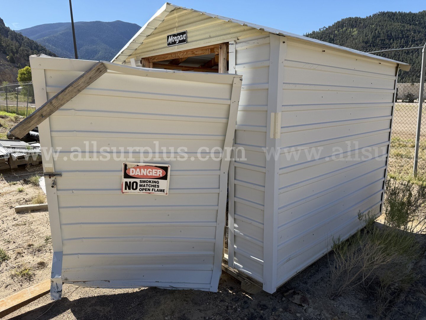 Skidded Portable Building with Flow Meters and Tubing, Qty 1, Skidded Portable Buildings, w/ Man Door , Qty 2, 1Lot   Government Surplus Auction - Photo #2