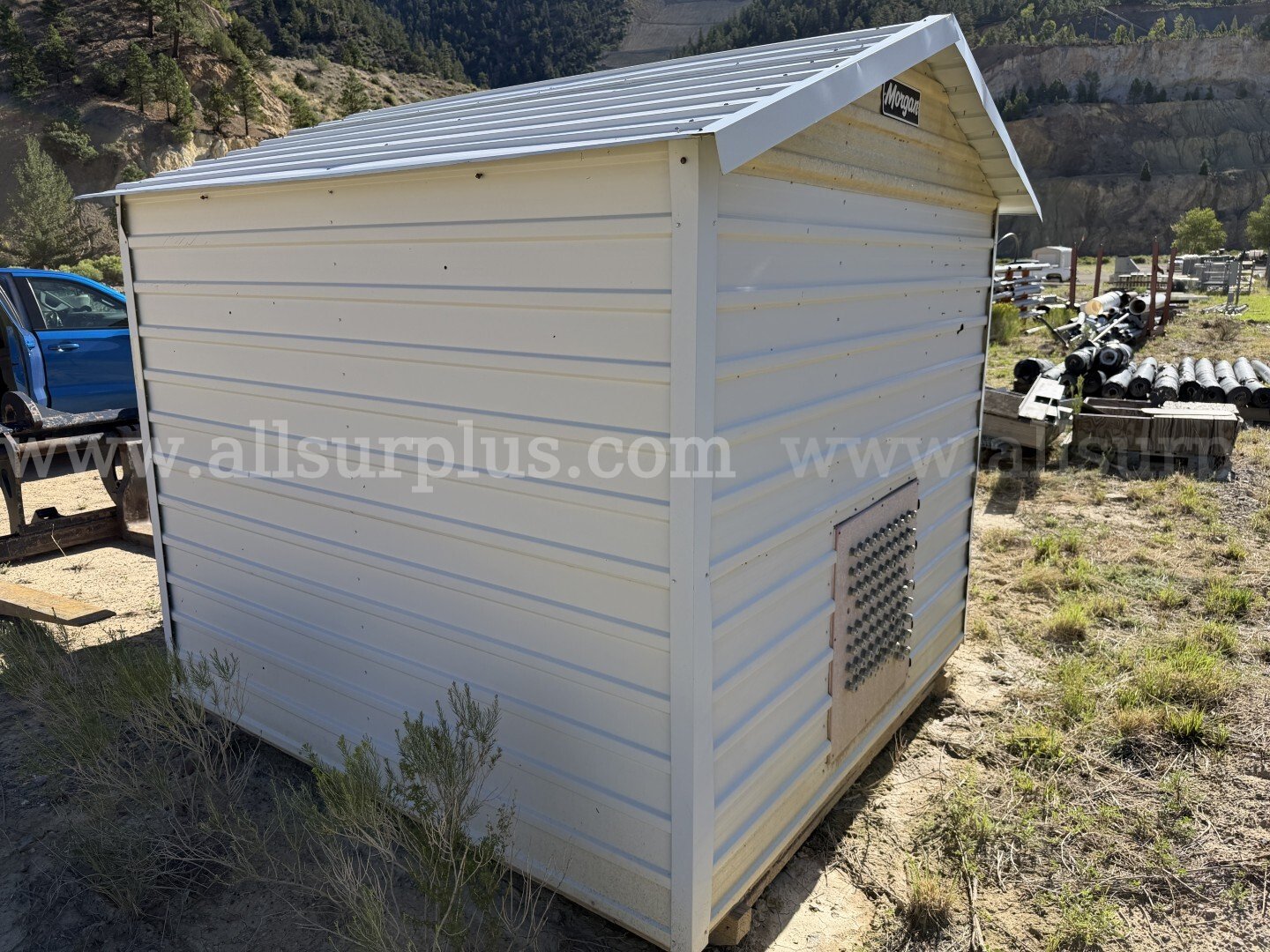 Skidded Portable Building with Flow Meters and Tubing, Qty 1, Skidded Portable Buildings, w/ Man Door , Qty 2, 1Lot   Government Surplus Auction - Photo #3