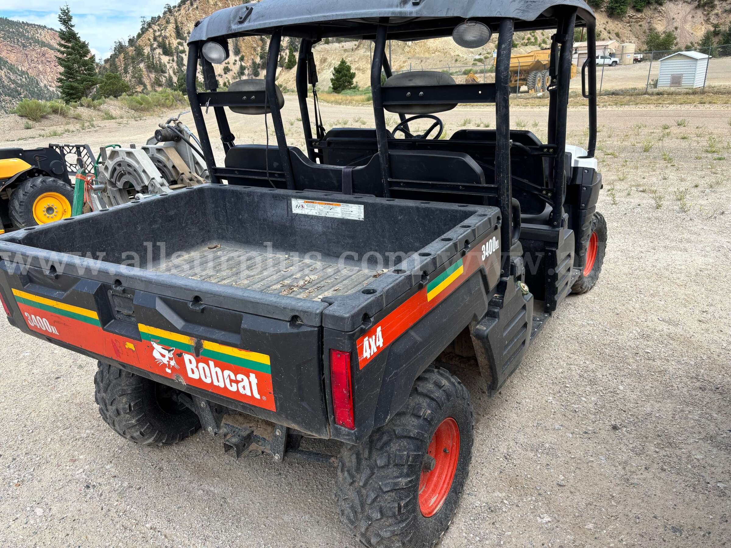 Bobcat 3400XL, 4x4 Diese,l Crew Utility Vehicle, Dump Bed Bobcat 3400XL Government Surplus Auction - Photo #3