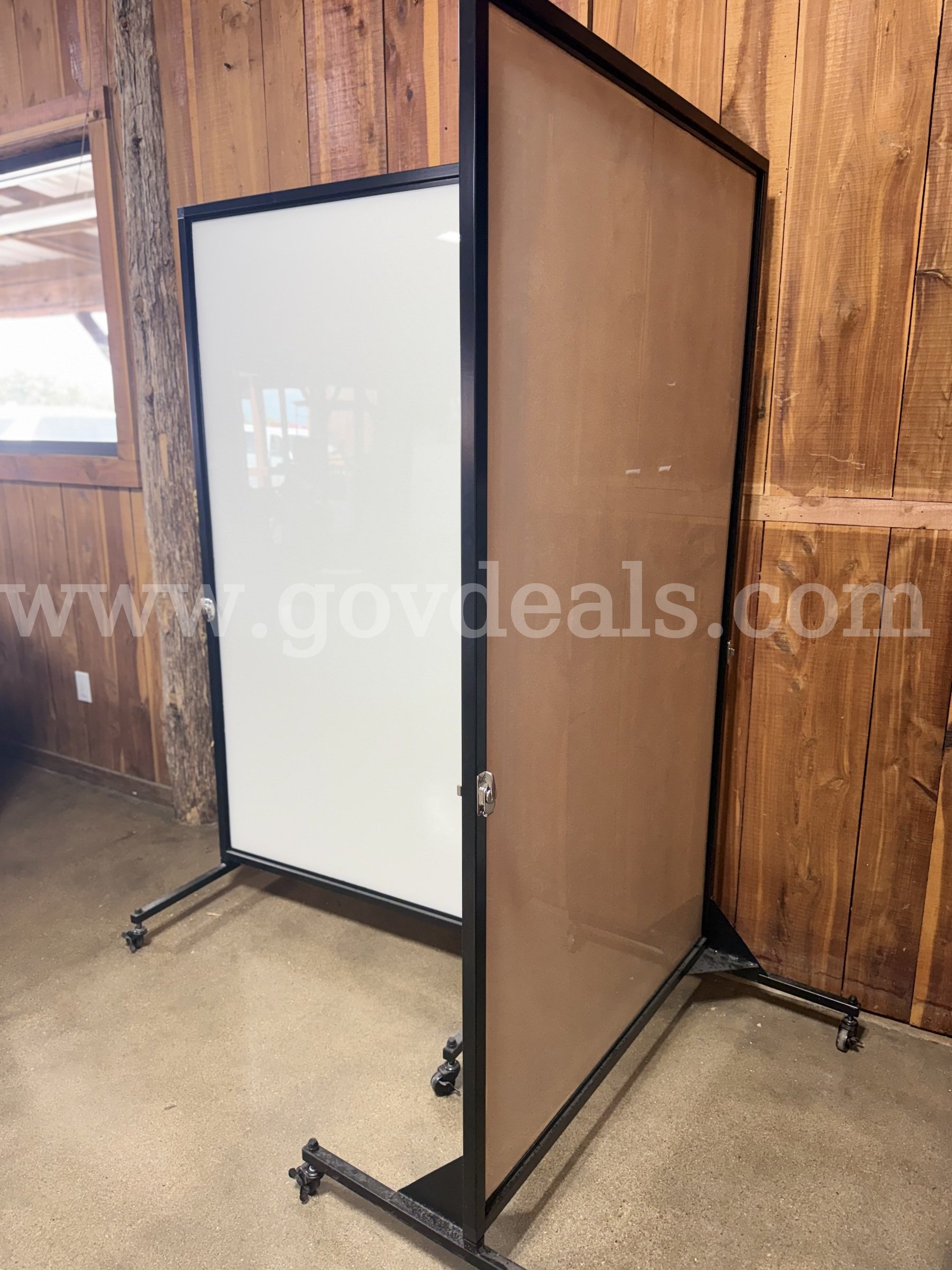 SCREENFLEX Room Portable Divider: White Board Panels 6 Ft H 3Ft W ScreenFlex Model # CCRD1 Government Surplus Auction - Photo #2