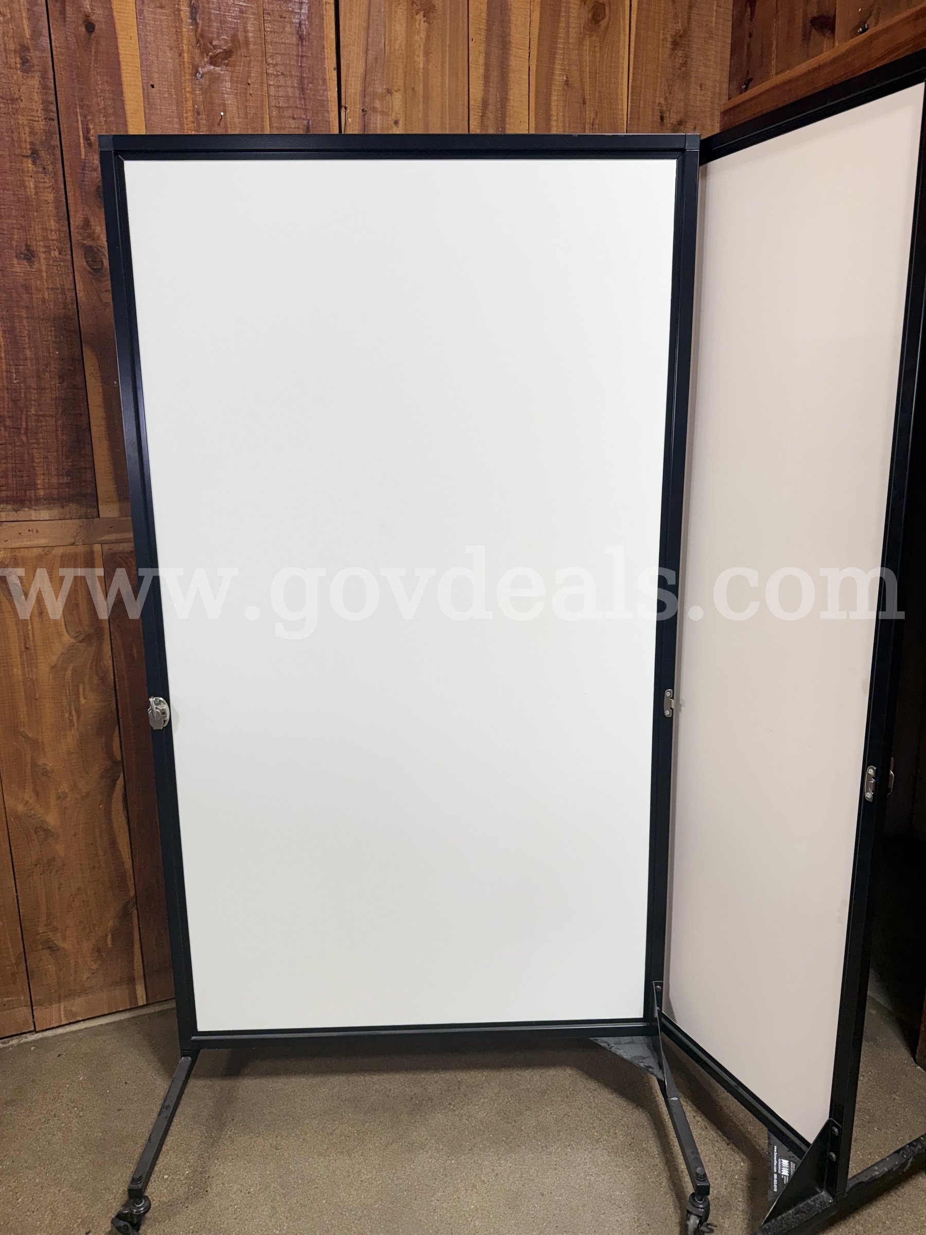 SCREENFLEX Room Portable Divider: White Board Panels 6 Ft H 3Ft W ScreenFlex Model # CCRD1 Government Surplus Auction - Photo #3