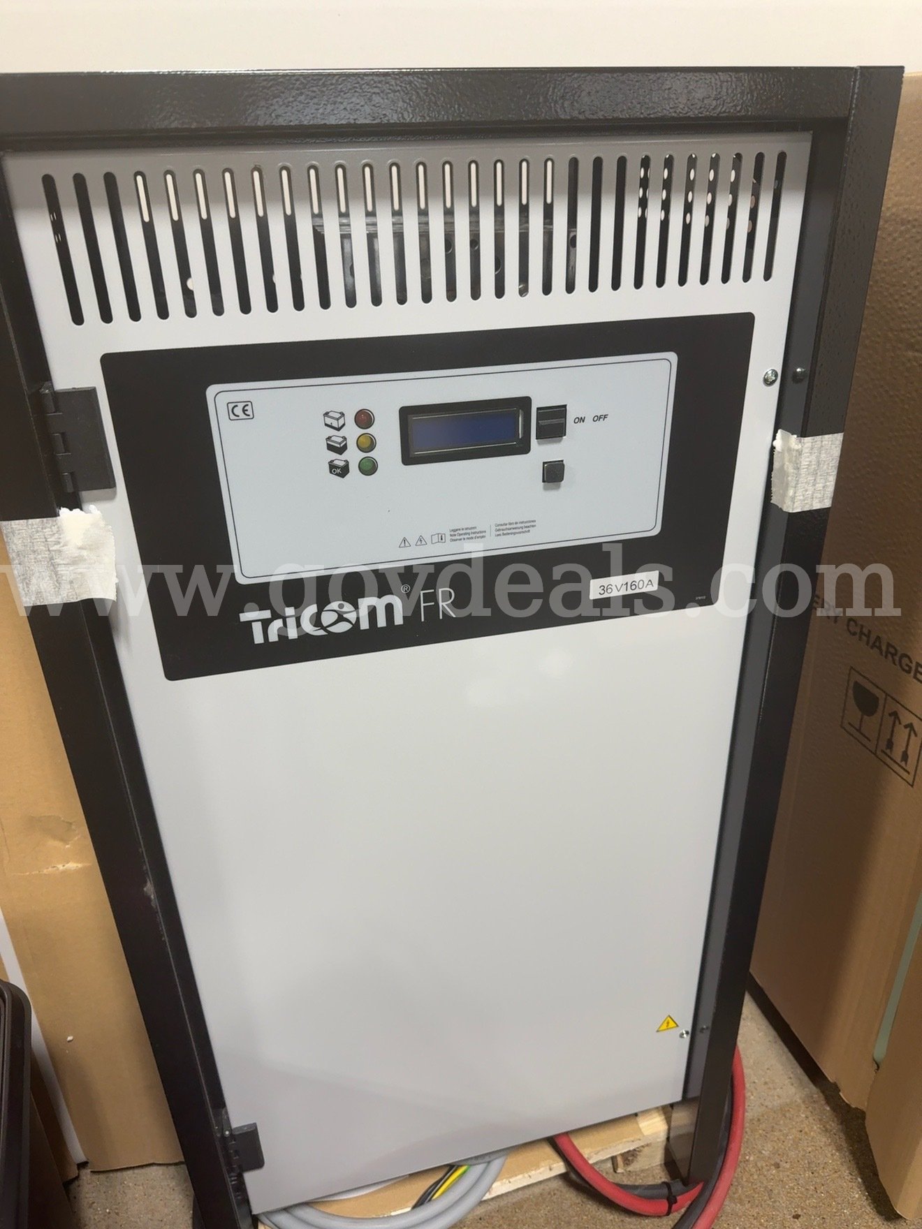 NEW TriCOM ENERPOWER WoWa 36V 160A Industrial Battery Charger 240V Single Phase TriCOM ENERPOWER Charger Government Surplus Auction - Primary Photo