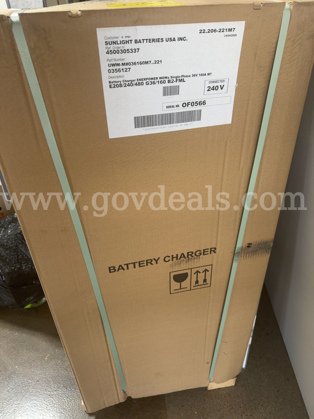 NEW TriCOM ENERPOWER WoWa 36V 160A Industrial Battery Charger 240V Single Phase TriCOM ENERPOWER Charger Government Surplus Auction - Photo #5