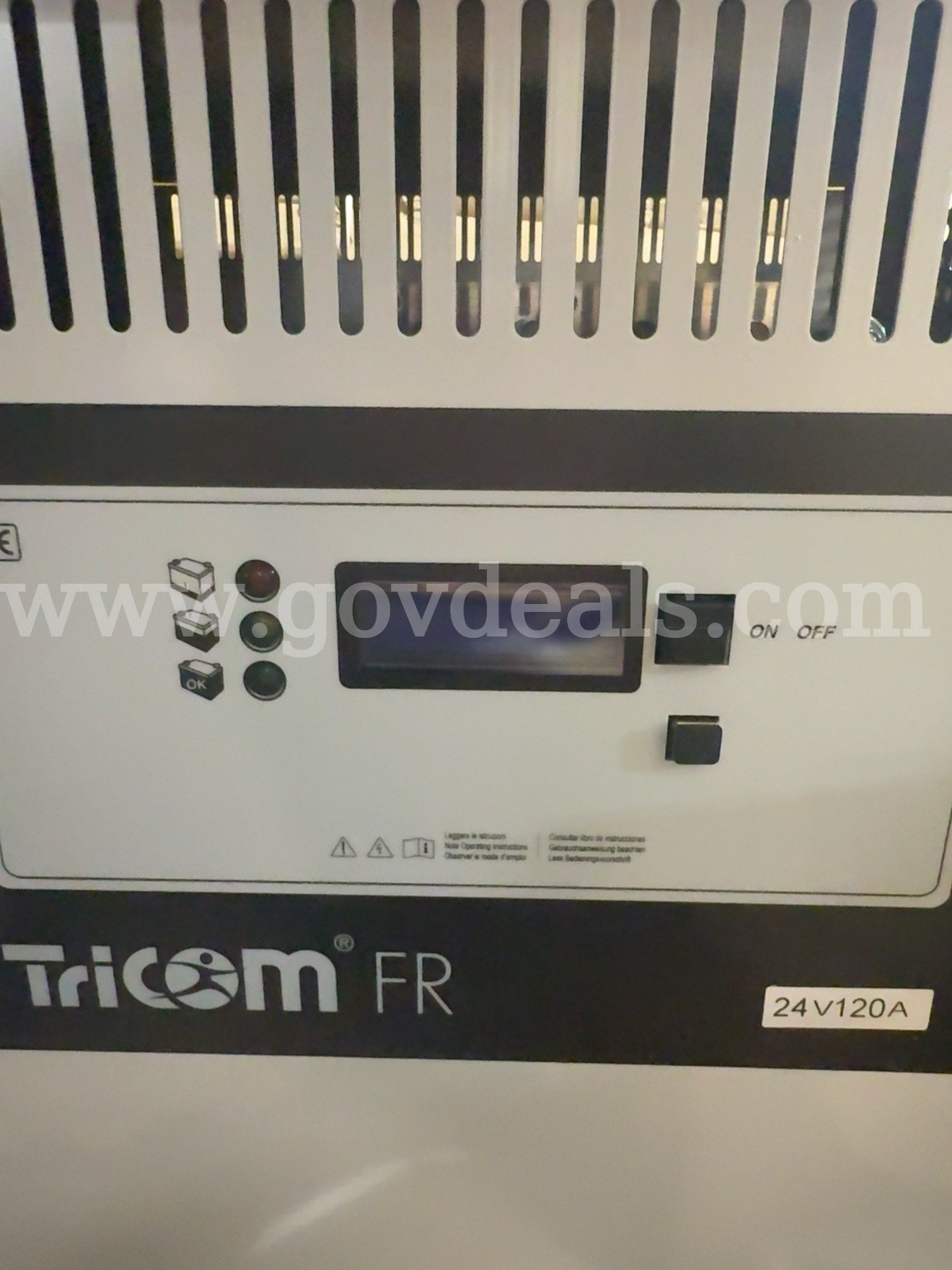 NEW TriCOM ENERPOWER WoWa 24V 120A Industrial Forklift Battery Charger 480V 3-Phase  Charger Government Surplus Auction - Photo #4