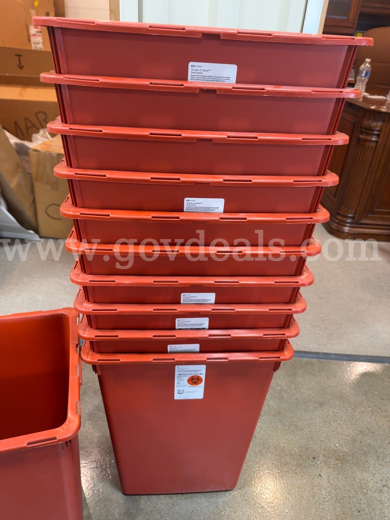 Gallon Biohazard Sharps Containers Covidien Sharps-A-Gator Sharps Container Government Surplus Auction - Photo #5