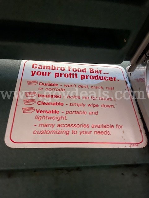Salad Bar Stand Cambro  Government Surplus Auction - Photo #3