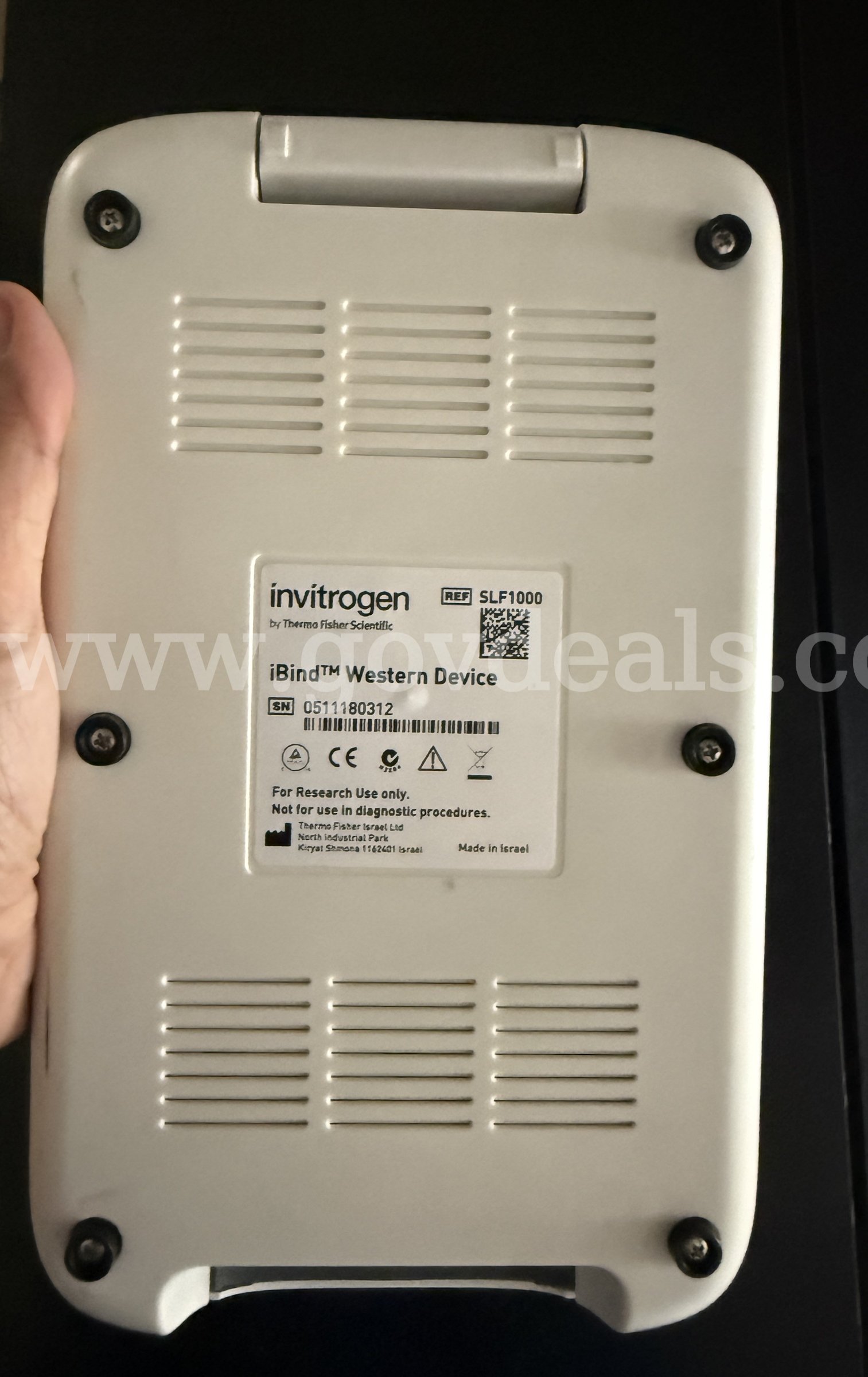 Invitrogen iBind Western Device, Model SLF1000 lab equipment Invitrogen iBind Government Surplus Auction - Photo #2