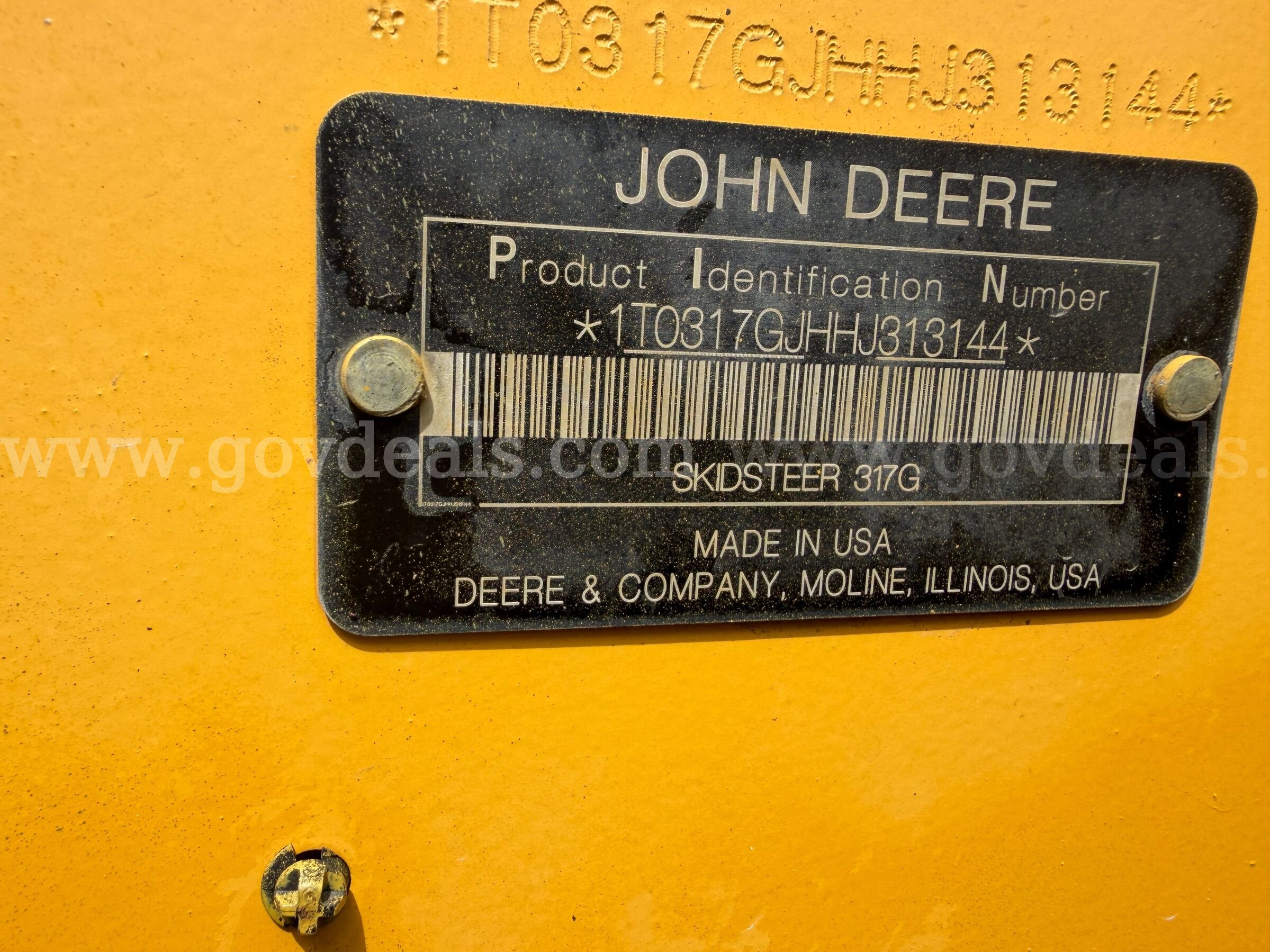 2018 John Deere 317G Compact Track Loader John Deere 317G Government Surplus Auction - Photo #3