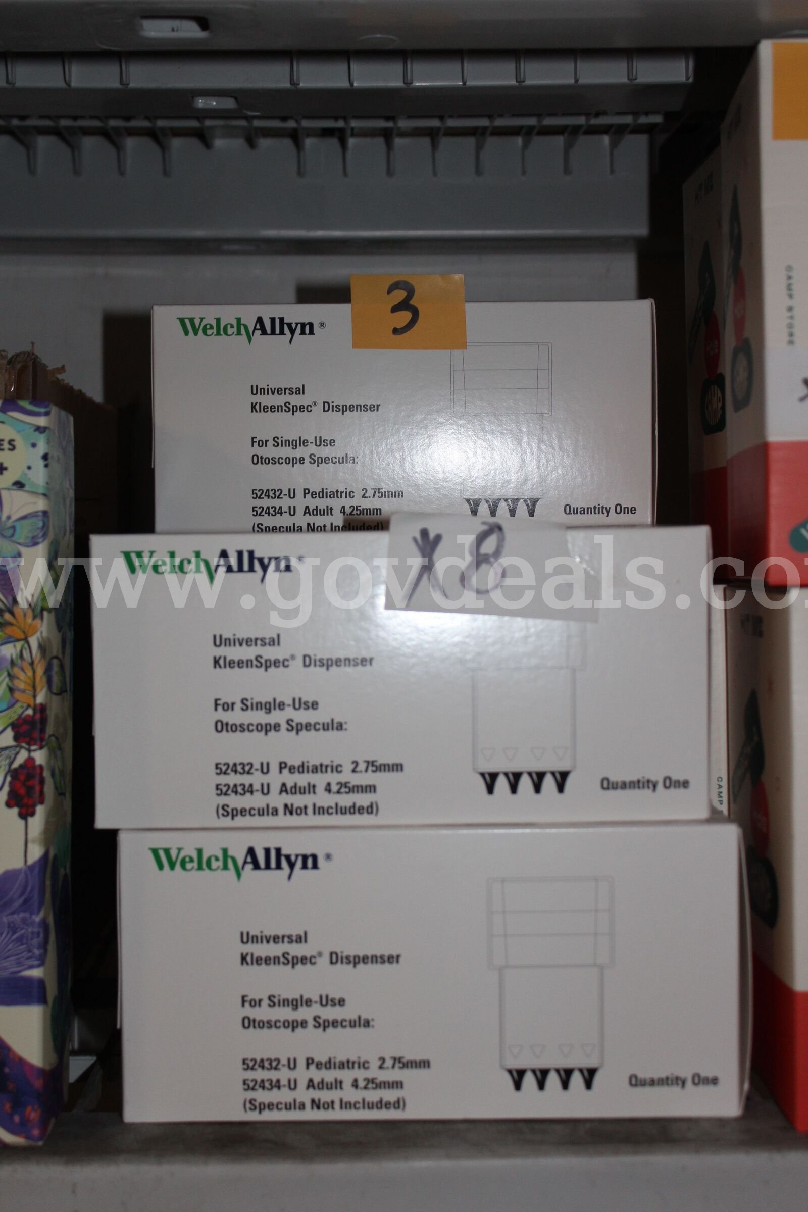 Brand New Welch Allyn Universal Kleenspec Dispenser Welch Allyn  Government Surplus Auction - Primary Photo
