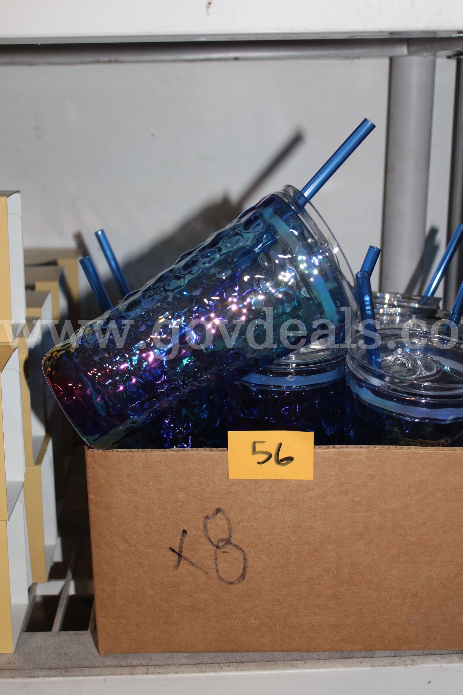 Plastic Tumbler With Lid & Straw