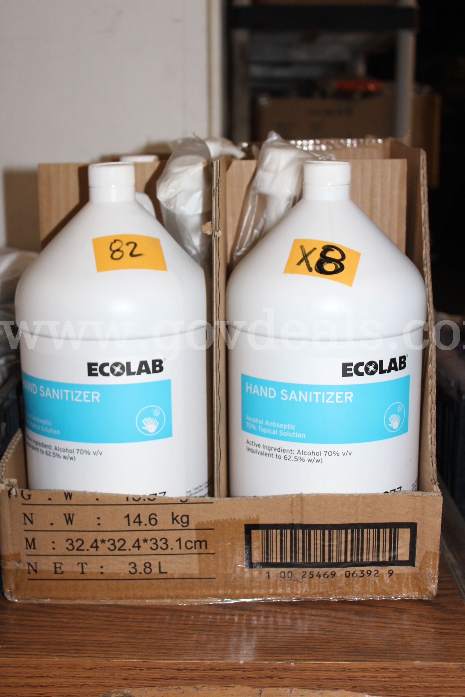 Brand New Ecolab Hand Sanitizer (1 Us Gal) Comes With Pumps