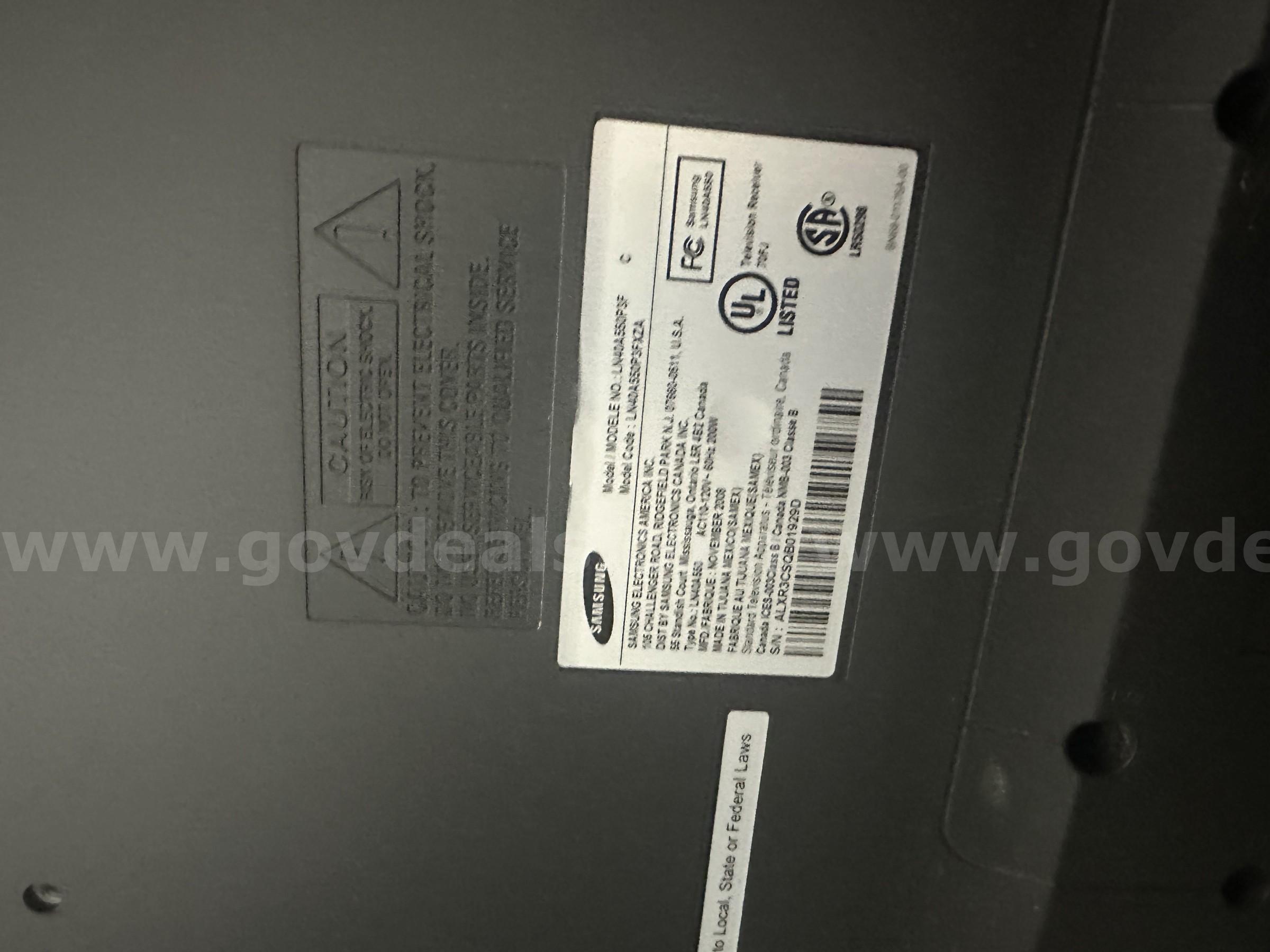 Samsung TV - No remote Samsung  Government Surplus Auction - Photo #2