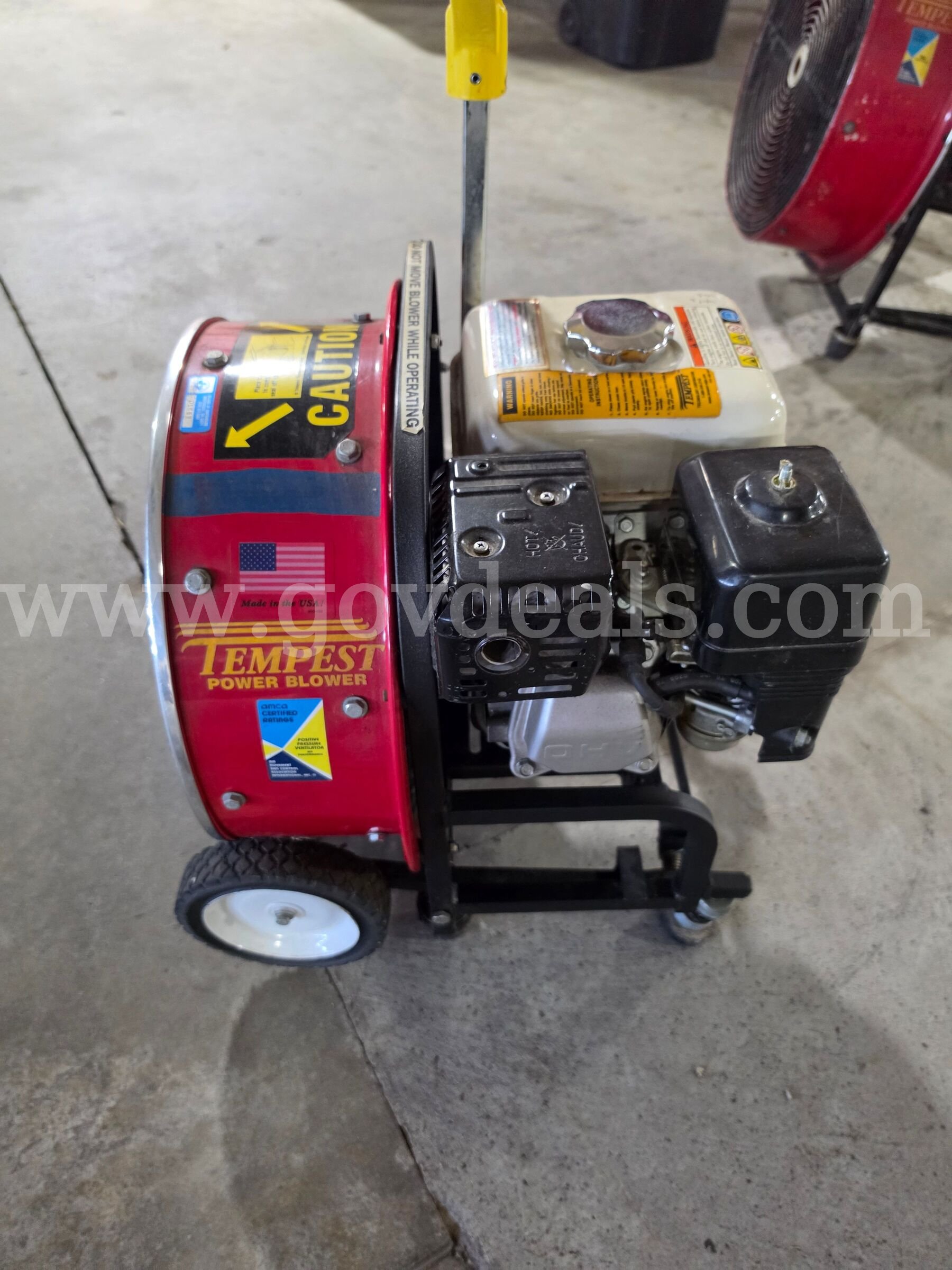 Tempest Positive Pressure Gas Powered Ventilation Fan Tempest  Government Surplus Auction - Photo #2