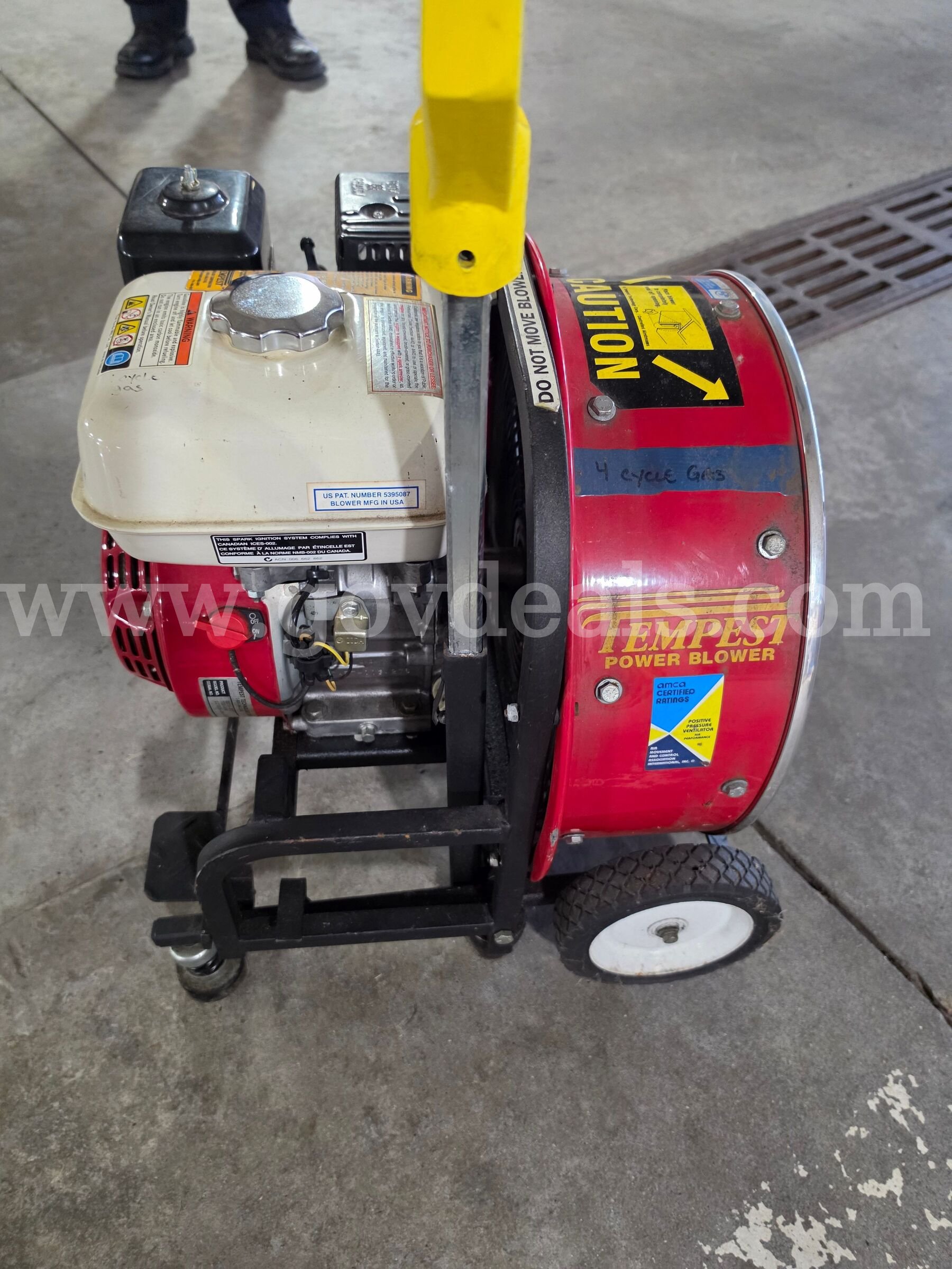 Tempest Positive Pressure Gas Powered Ventilation Fan Tempest  Government Surplus Auction - Photo #4