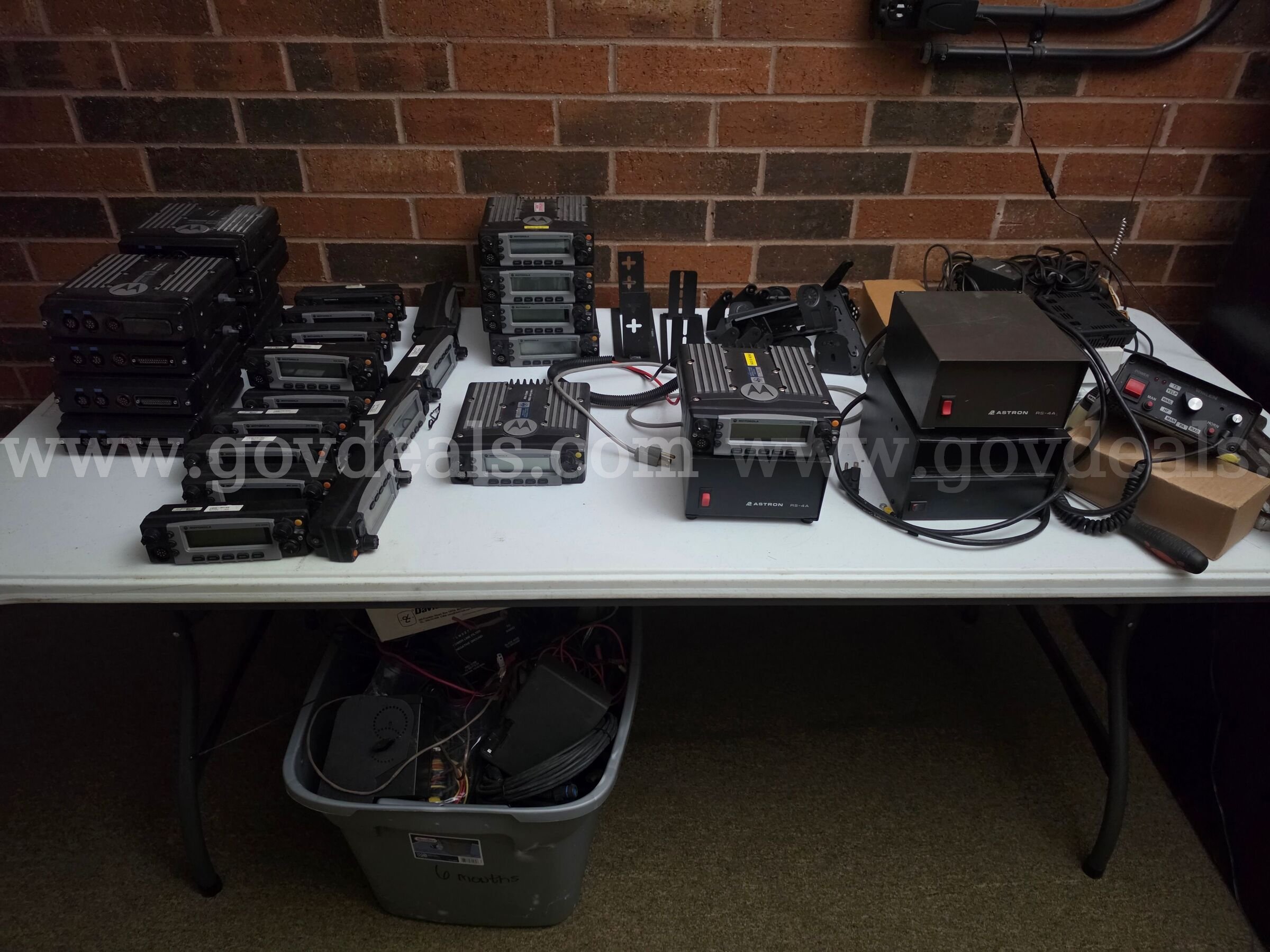 Assorted Electronics (800mhz radios, mounts, power supplies, speakers)