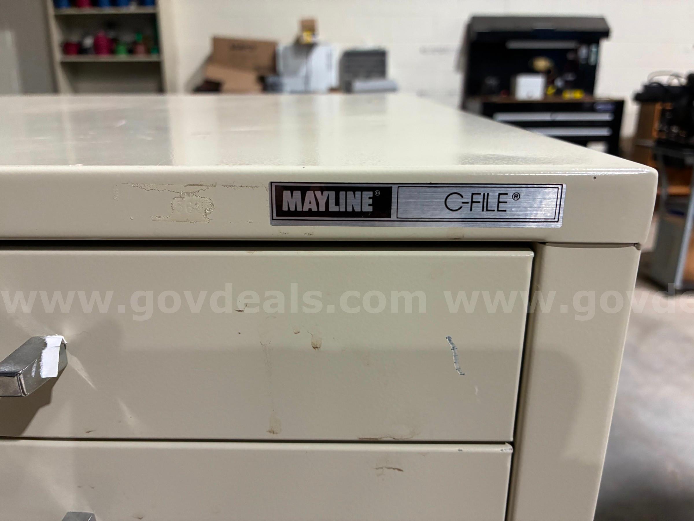 (2) Mayline C-File - flat file - cabinets May C-File Government Surplus Auction - Photo #2