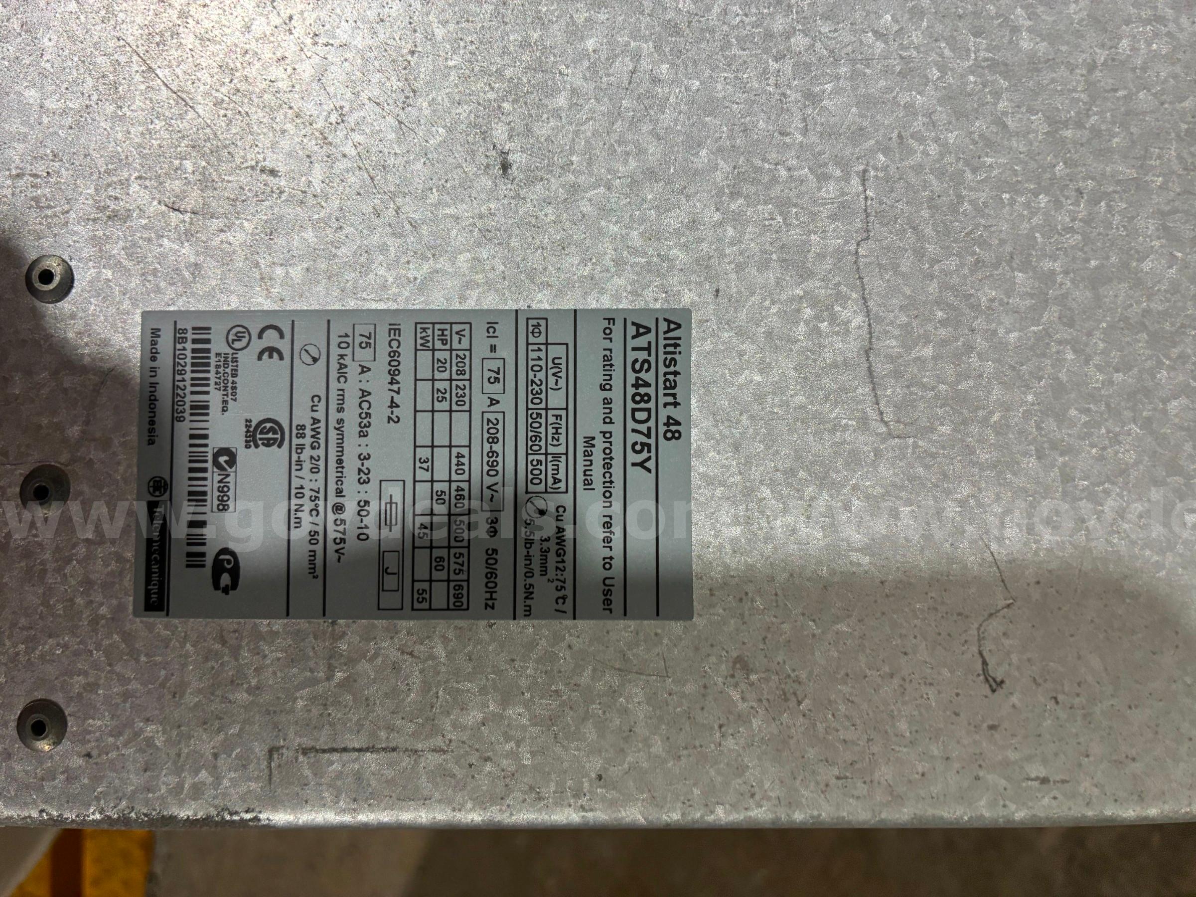 Allen Bradley ATS 48 Allen Bradley ATS48D75Y Government Surplus Auction - Photo #2
