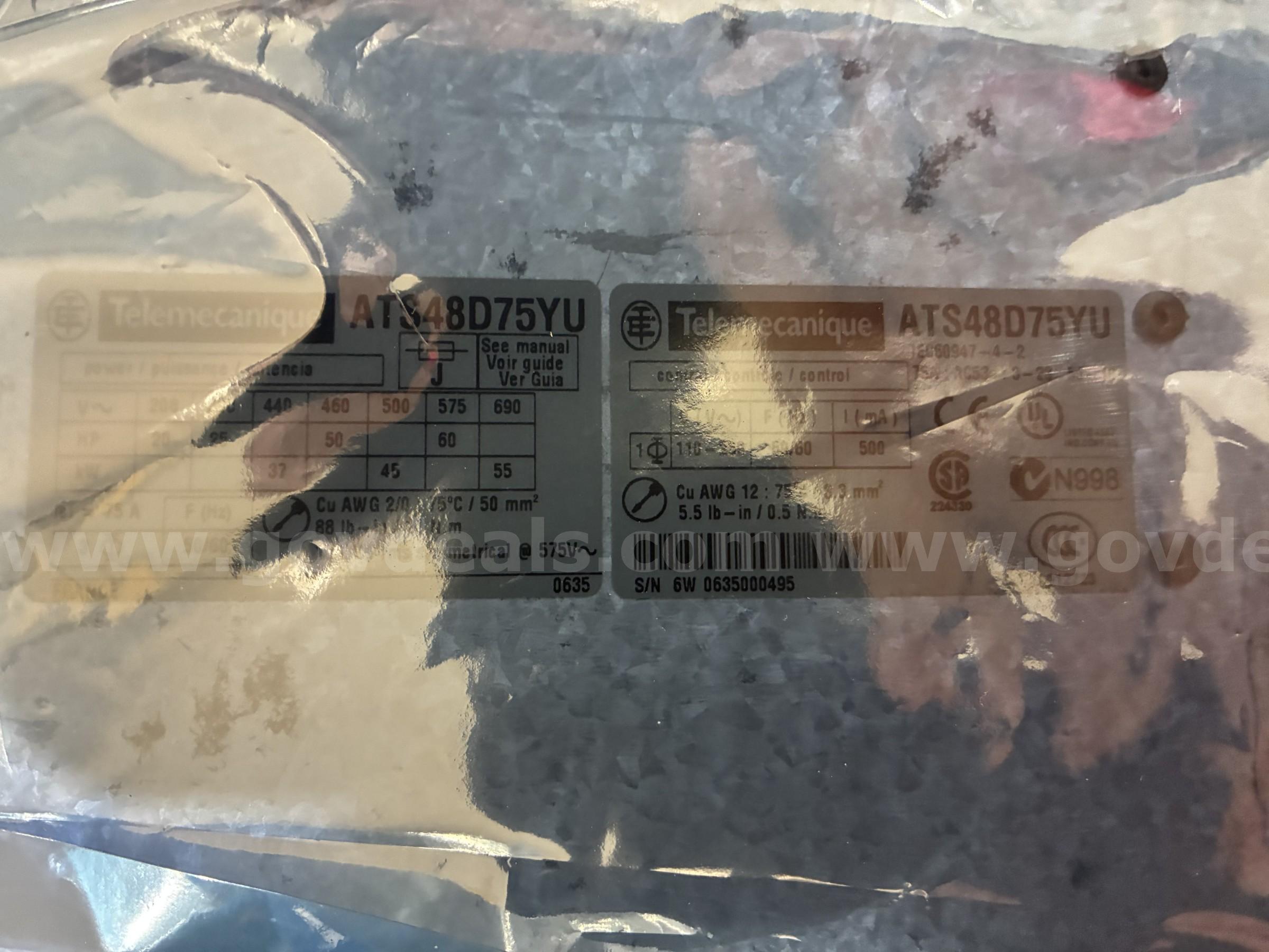 Allen Bradley ATS 48 Telemecanique ATS48D75Y Government Surplus Auction - Photo #2