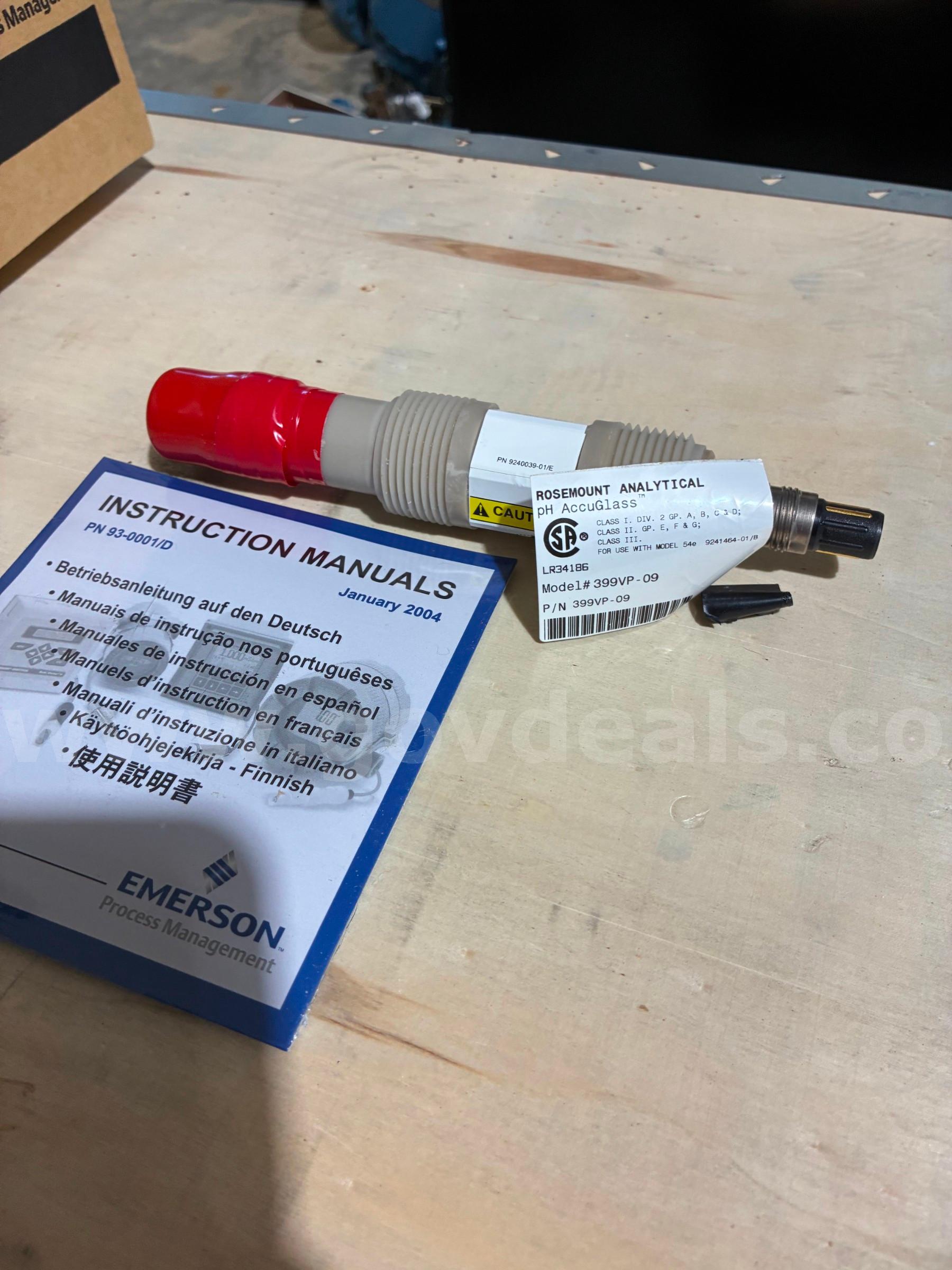 Rosemount pH/ORP Sensor Rosemount 399VP-09 Government Surplus Auction - Photo #3