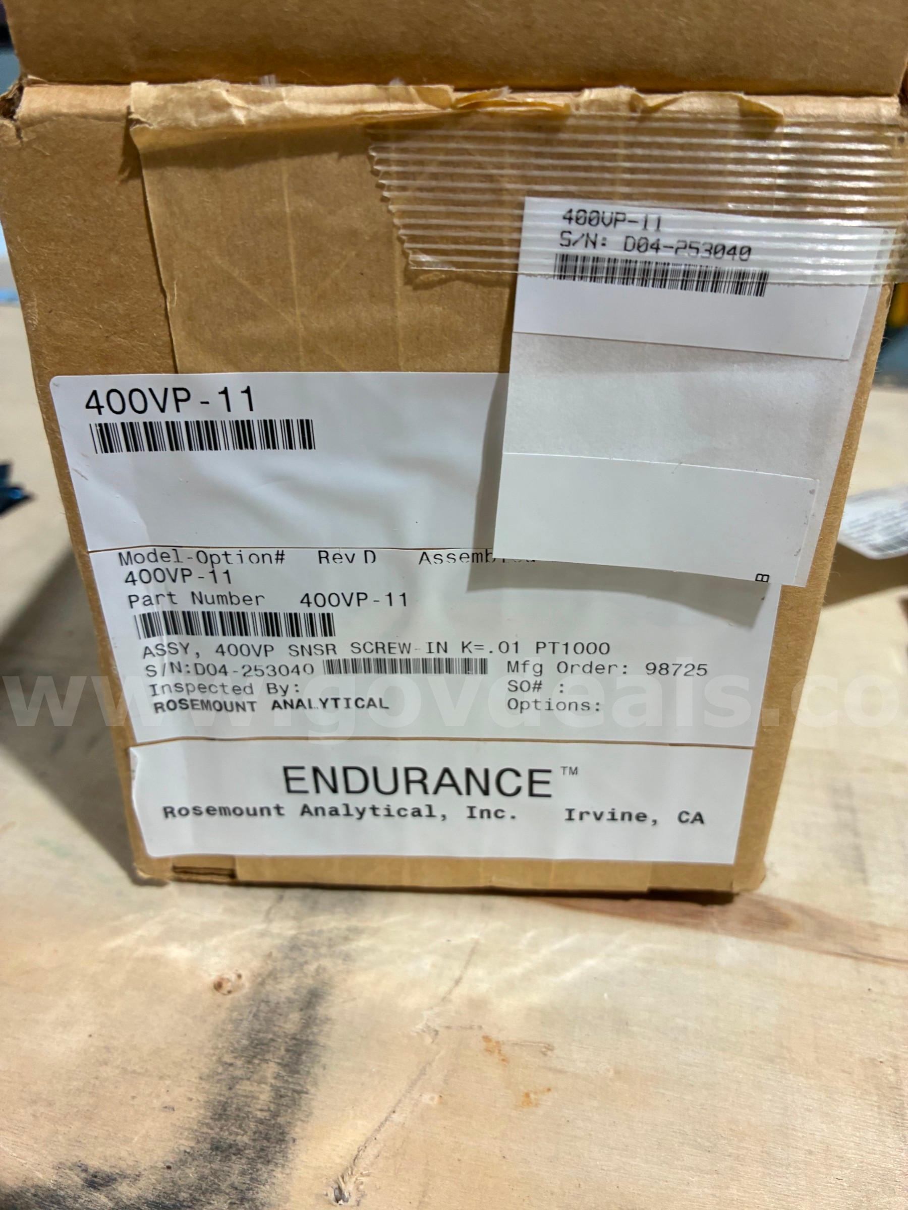 Rosemount Conductivity Sensor Rosemount 400VP 11 Government Surplus Auction - Photo #2