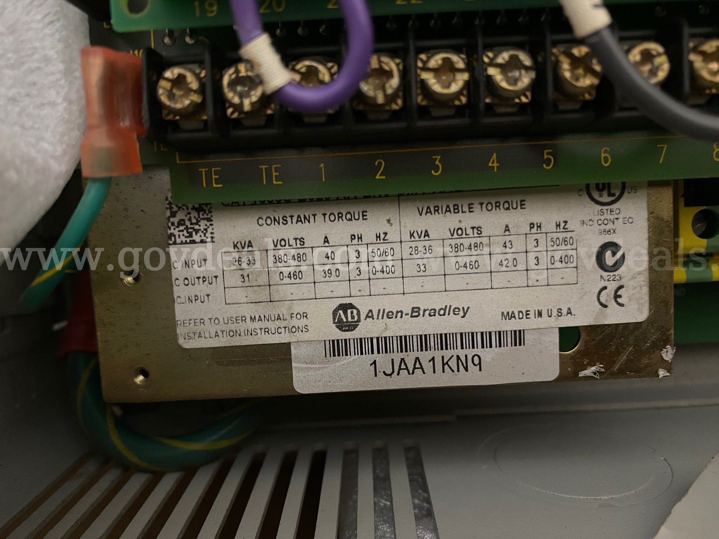 Allen Bradley 1336 Force AFD Allen Bradley 1336 Government Surplus Auction - Photo #2