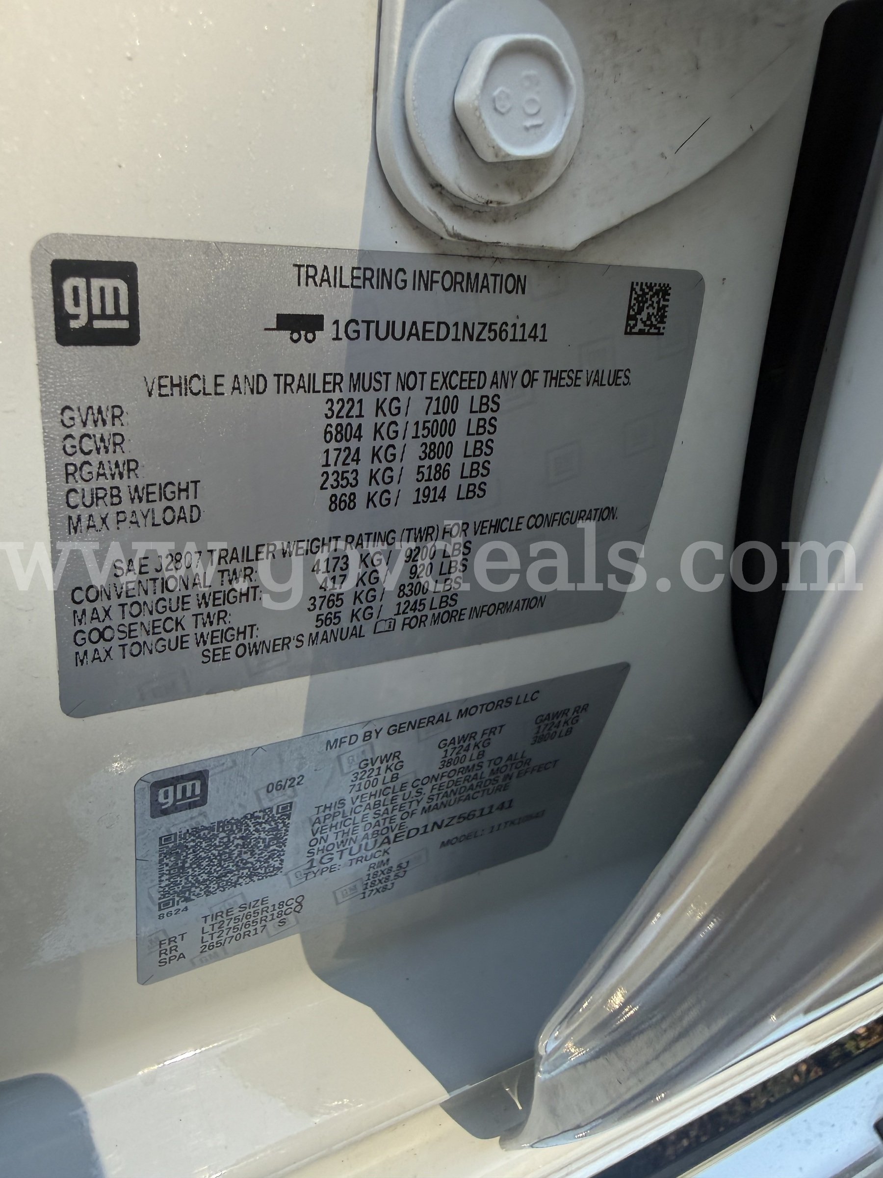 2022 GMC Sierra 1500 GMC Sierra Government Surplus Auction - Photo #6