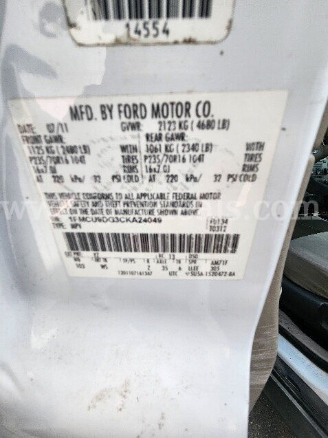 2012 Ford Escape Ford Escape Government Surplus Auction - Photo #5