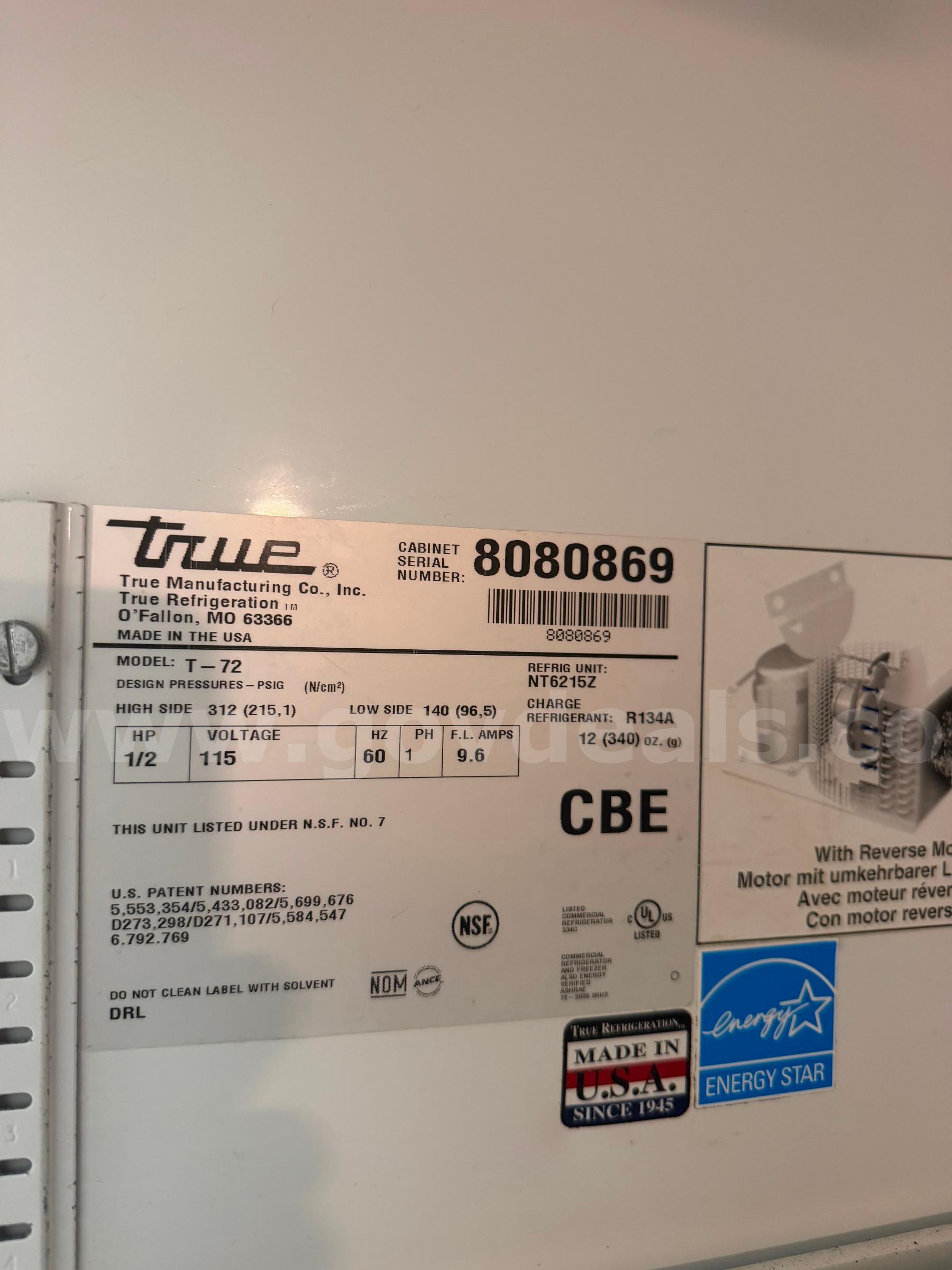 True three door refrigerator  T-72 Government Surplus Auction - Photo #2