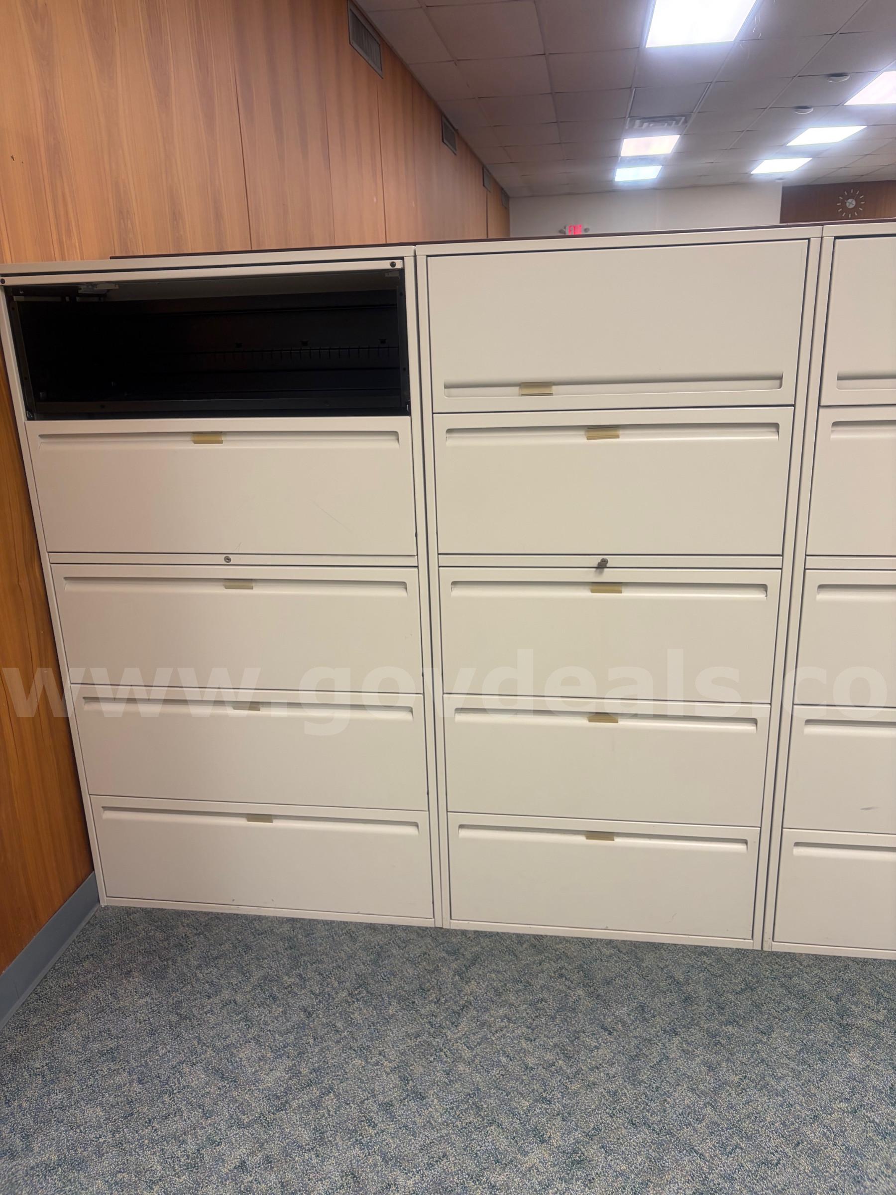 9 Haworth beige filing cabinets   Government Surplus Auction - Photo #2
